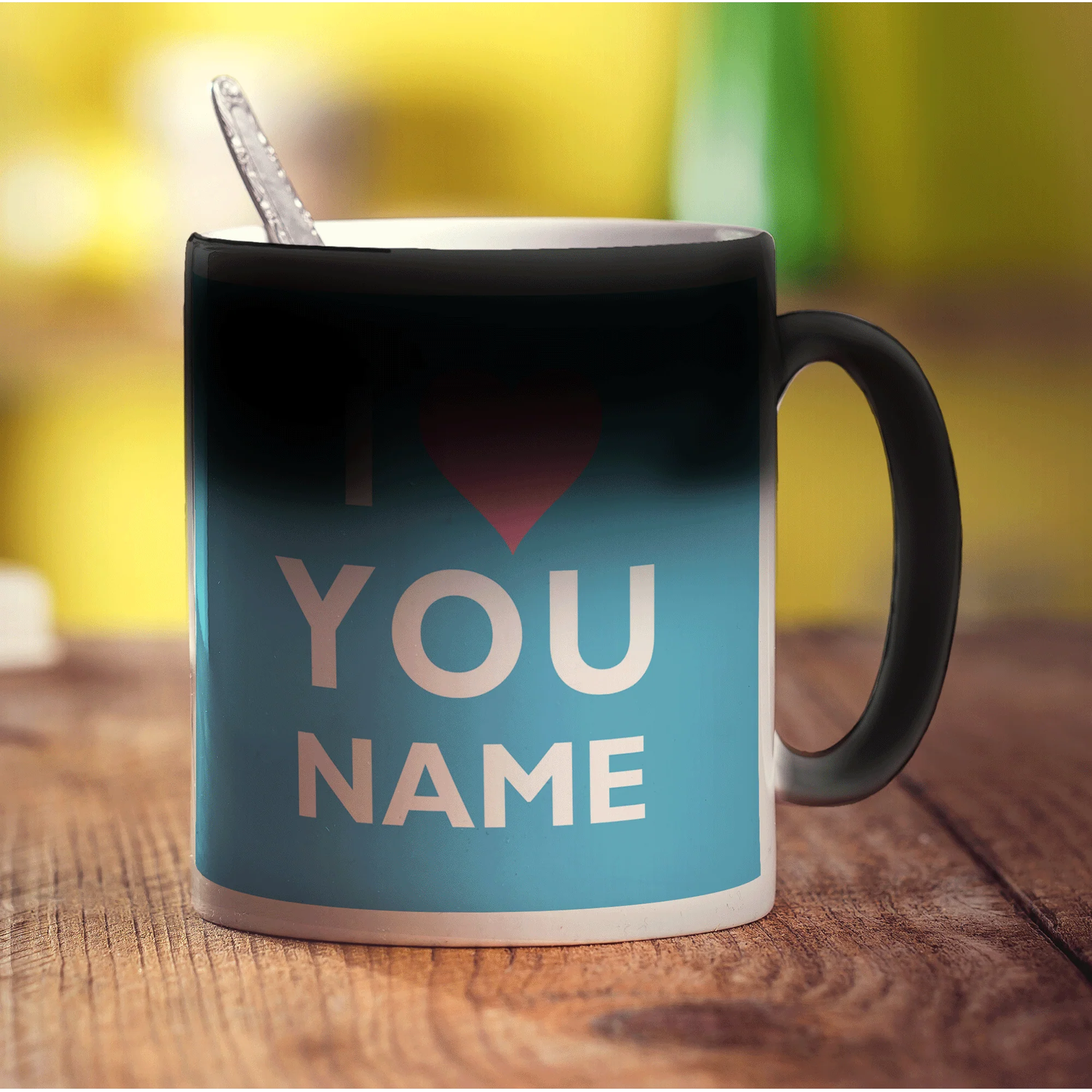 I Heart You - Blue Name Mug - Image 5