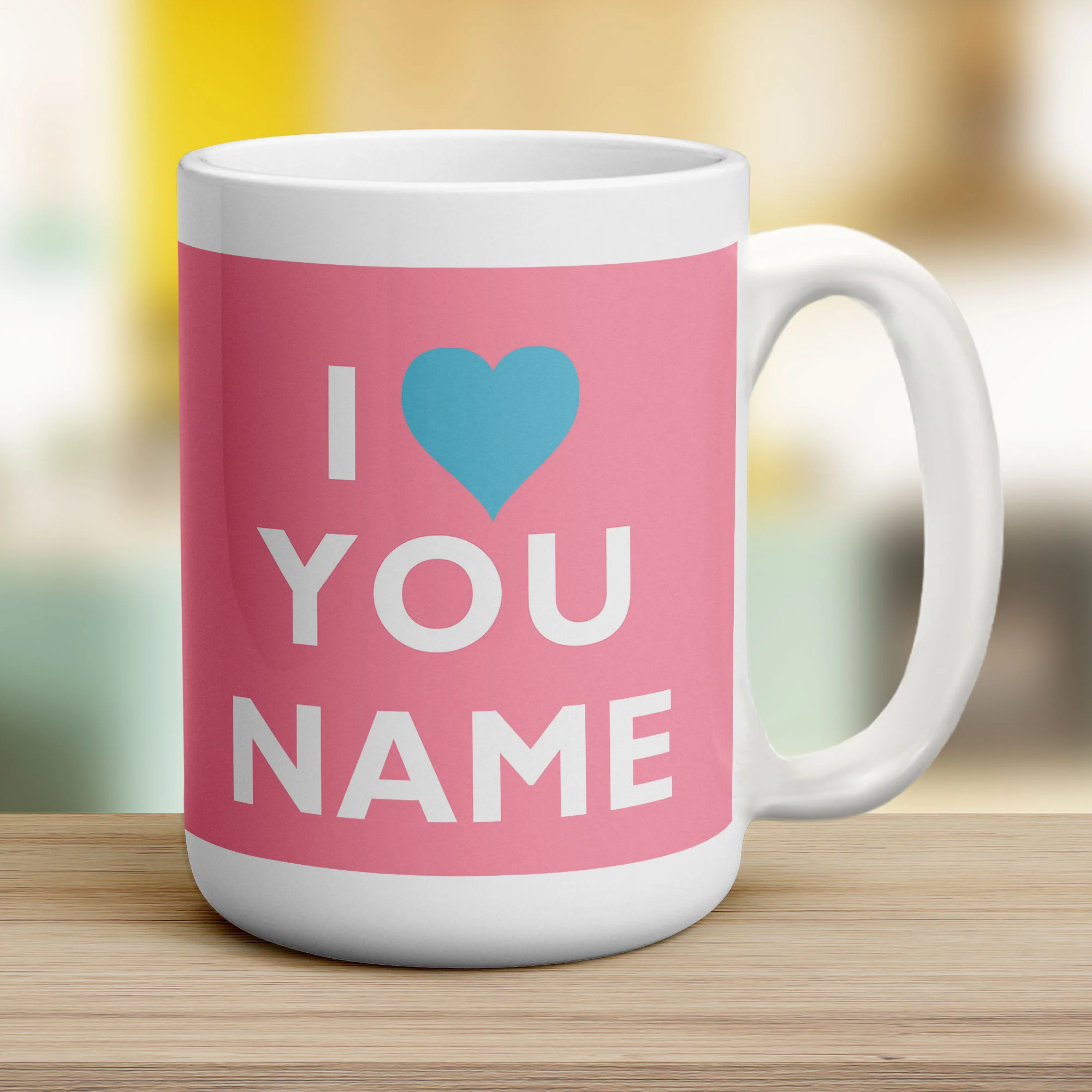 I Heart You - Pink Name Mug - Image 10