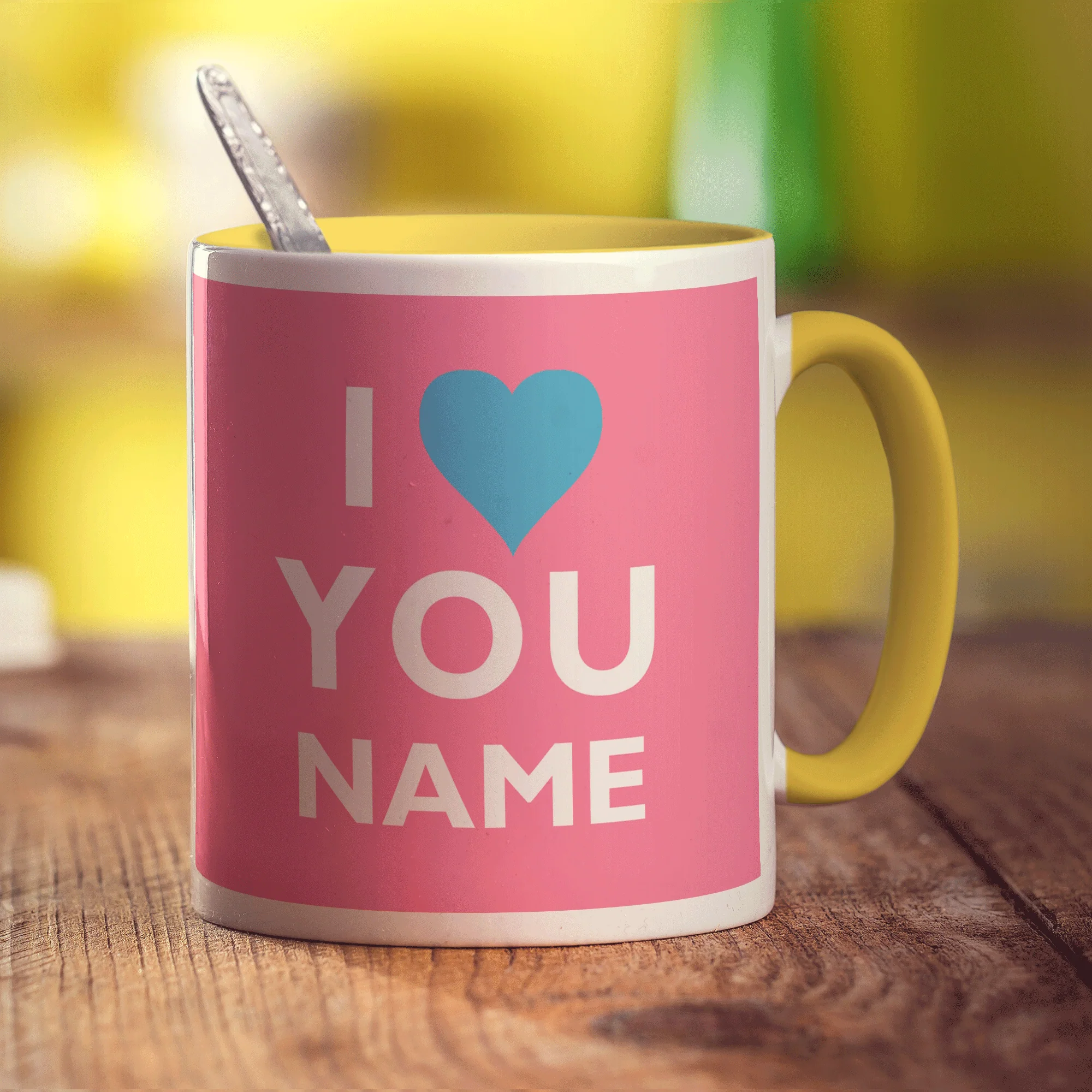 I Heart You - Pink Name Mug - Image 3