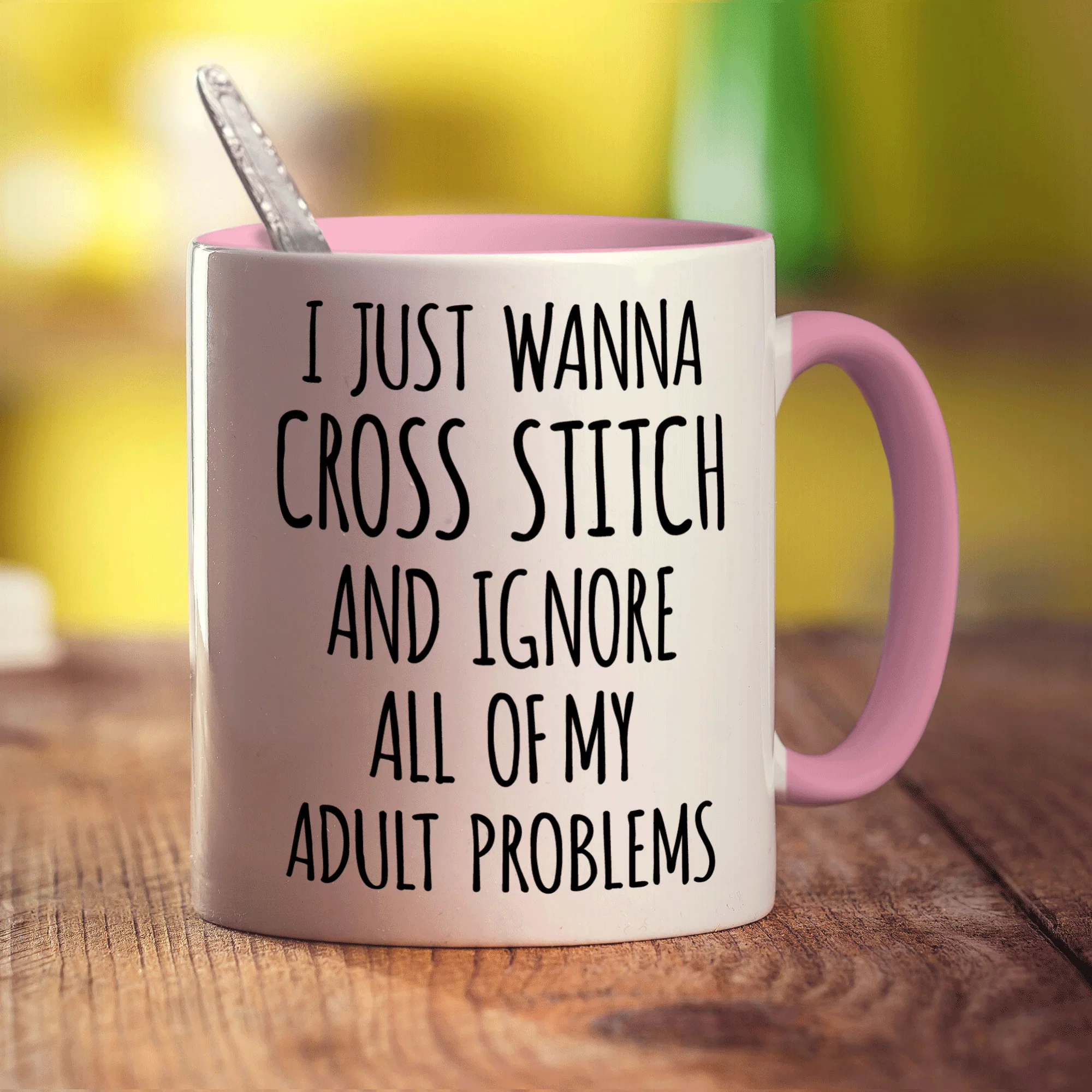 I Just Wanna Cross Stitch and Ignore All of My Adult Problems Mug - Image 9