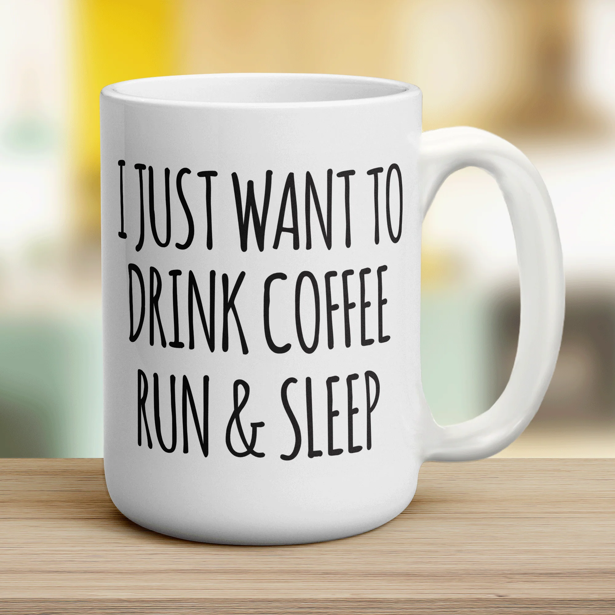 I Just Want To Drink Coffee, Run & Sleep Mug - Image 12