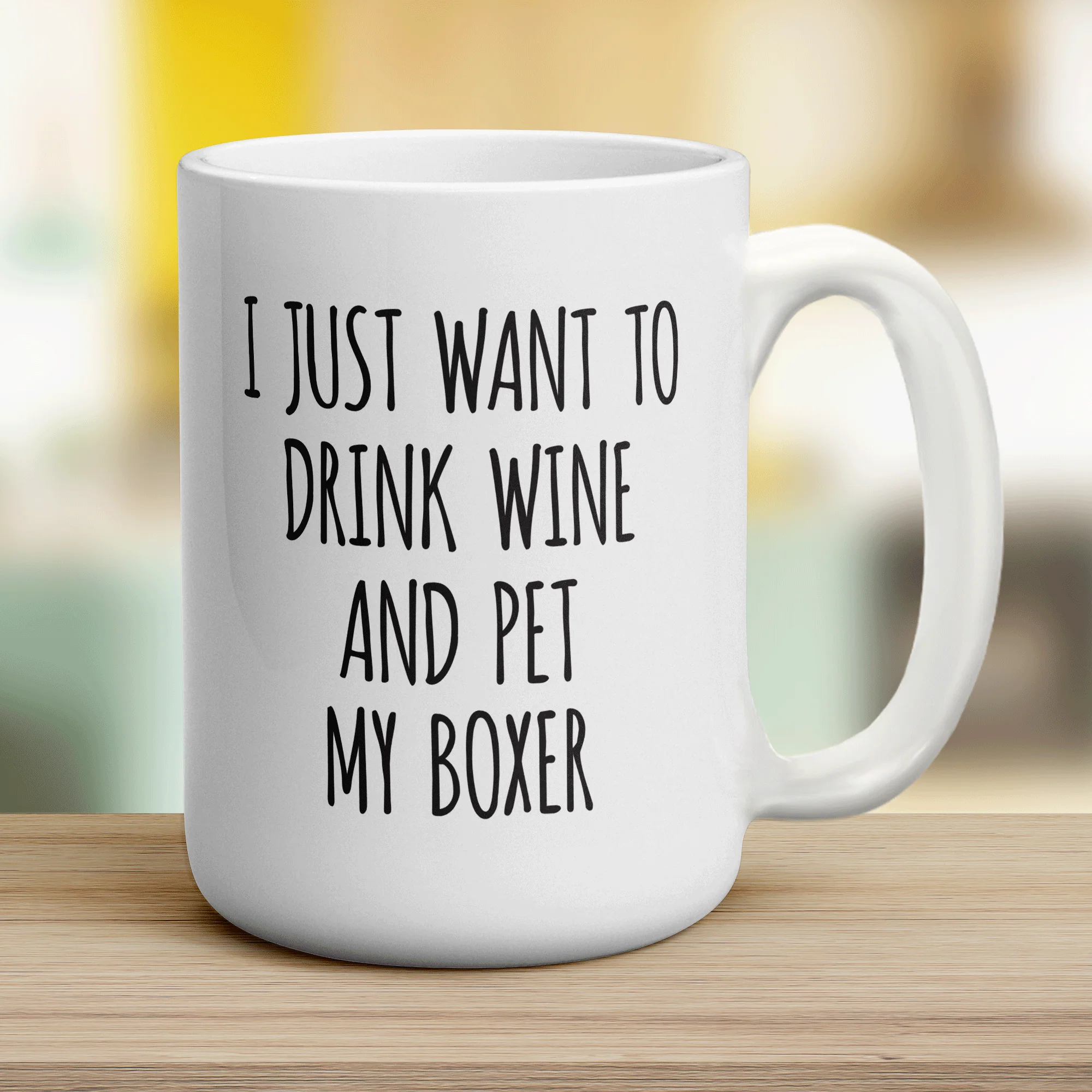 I Just Want To Drink Wine And Pet My Boxer Mug - Image 12