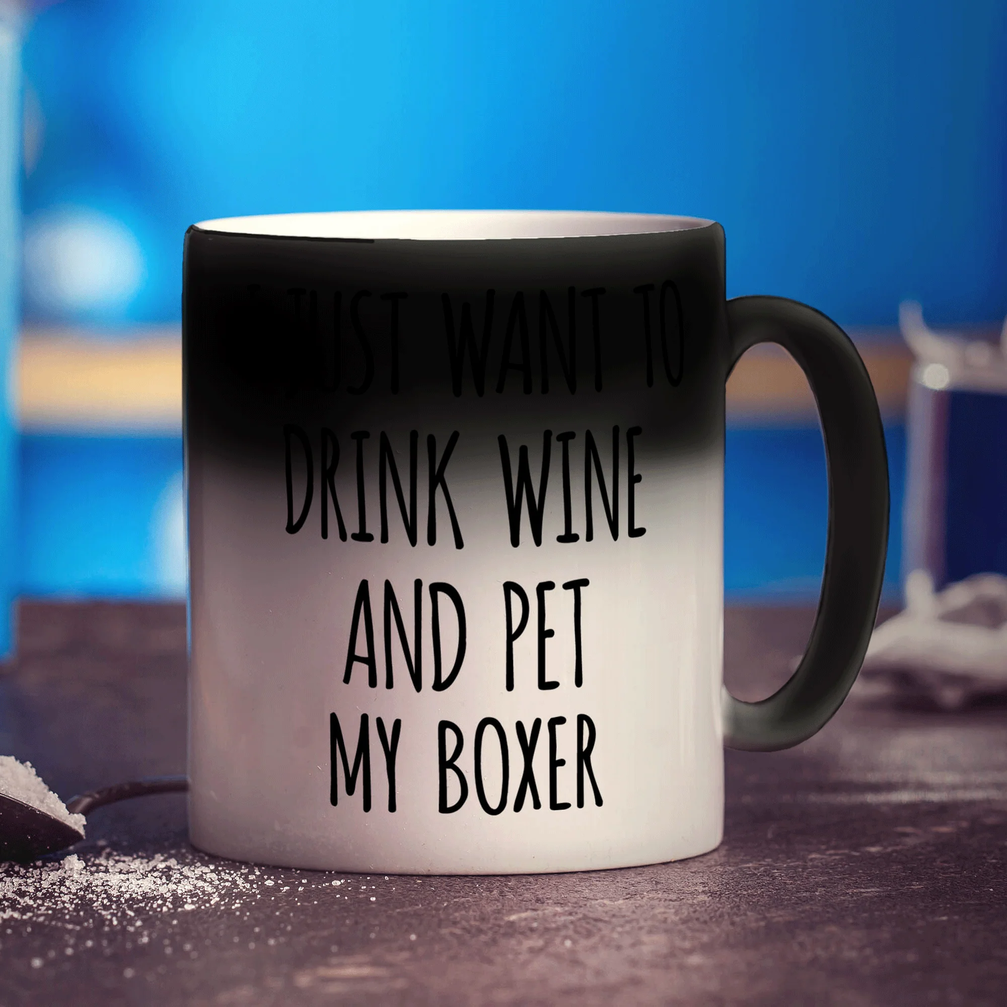 I Just Want To Drink Wine And Pet My Boxer Mug - Image 6