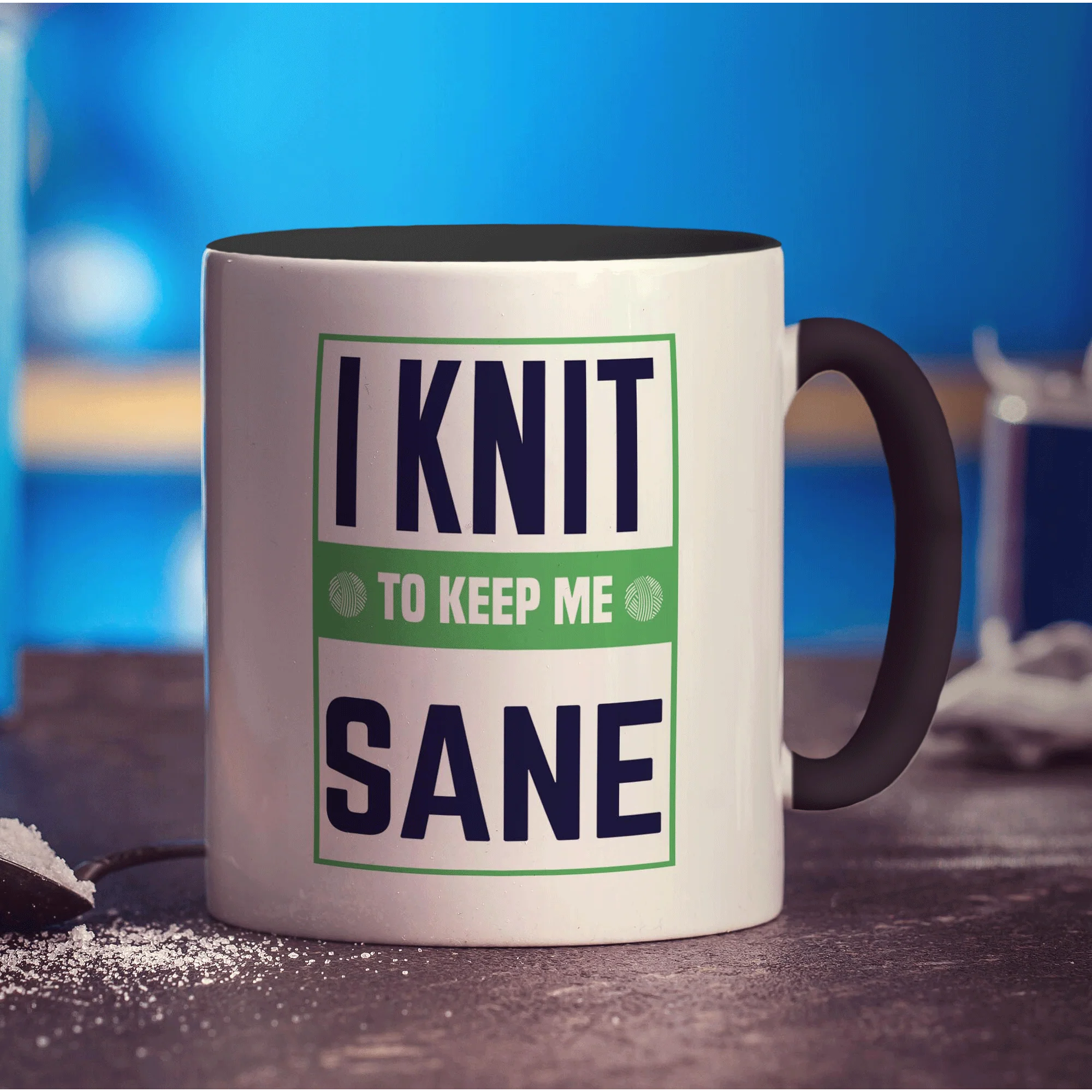 I Knit To Keep Me Sane Mug - Image 10