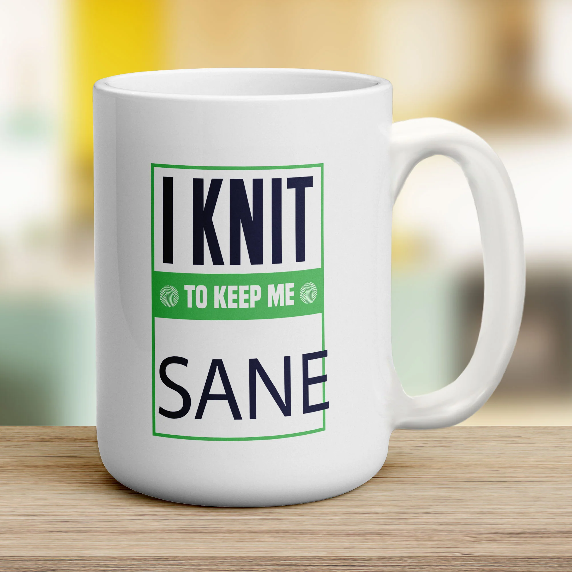 I Knit To Keep Me Sane Mug - Image 12