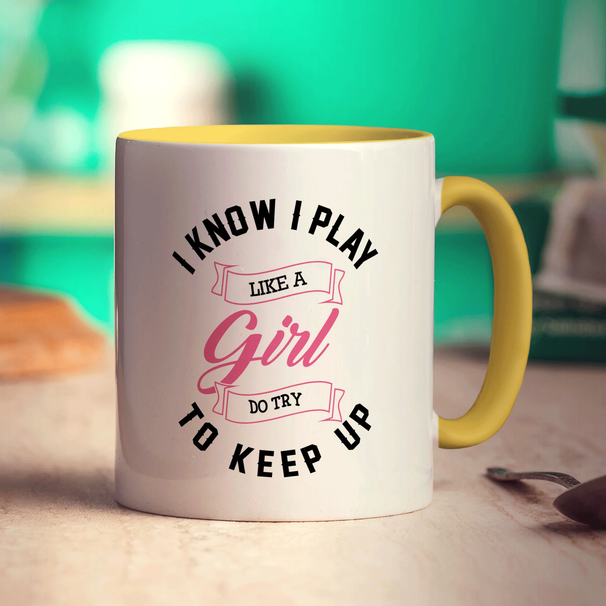 I Know I Play Like a Girl, Do Try to Keep Up Mug - Image 5