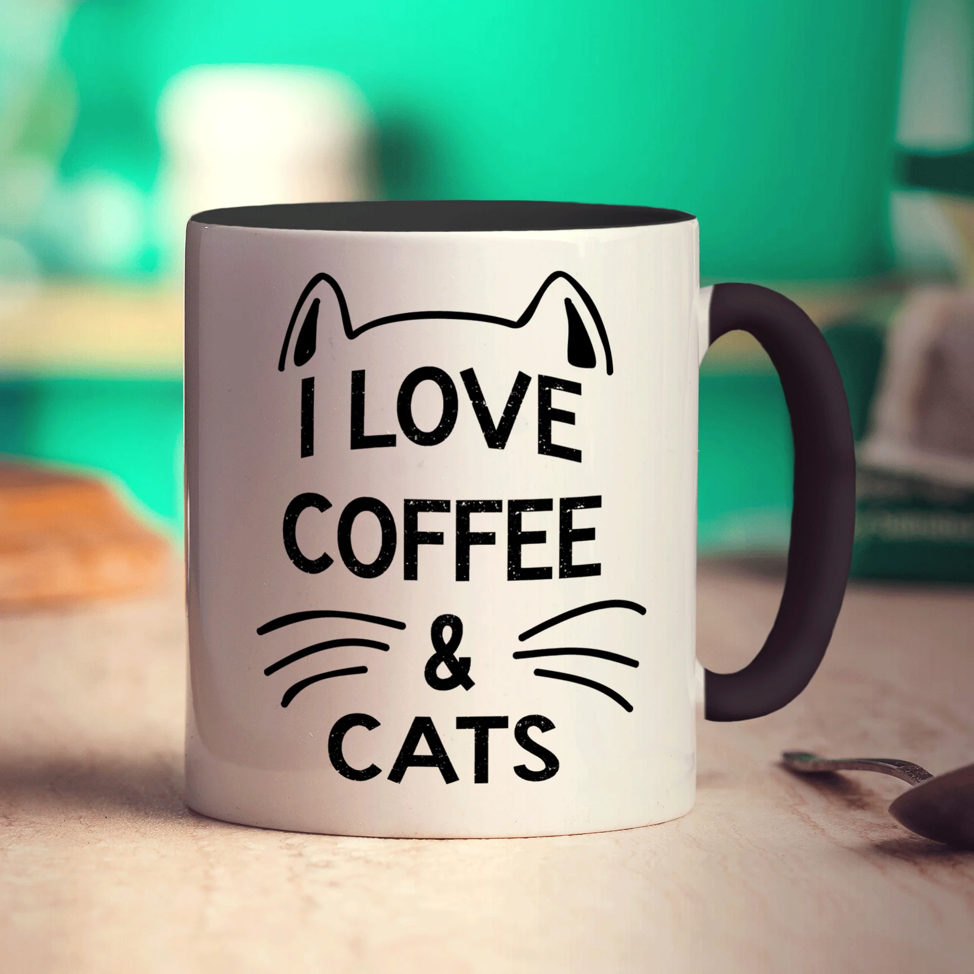 I Love Coffee & Cats Mug - Image 10