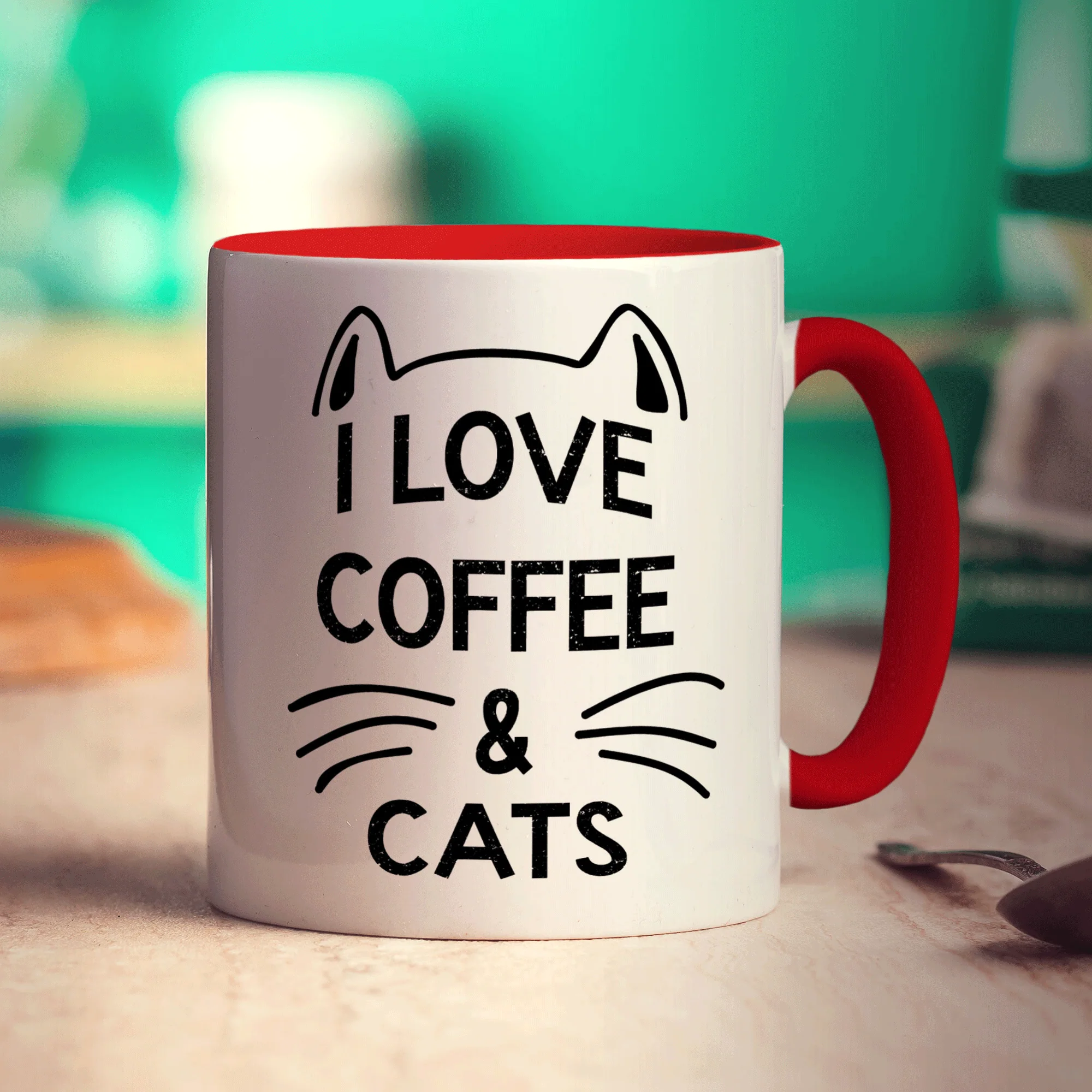 I Love Coffee & Cats Mug - Image 11
