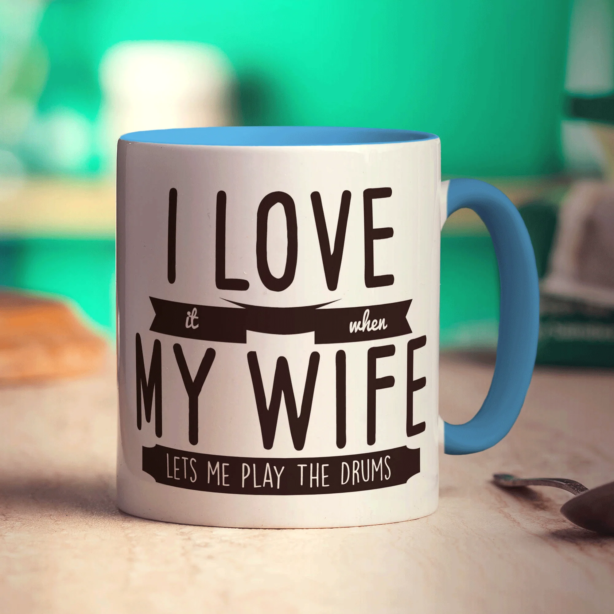 I Love it When My Wife Lets Me Play The Drums Mug - Image 8