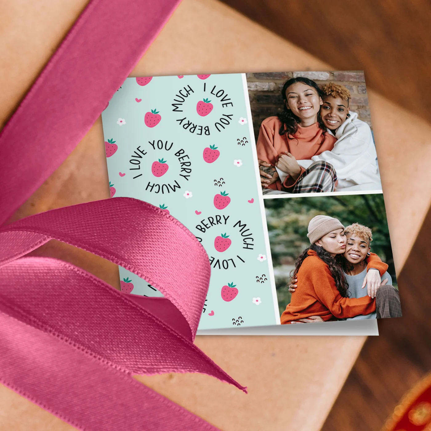 I Love You Berry Much Photo Wrapping Paper - Image 2