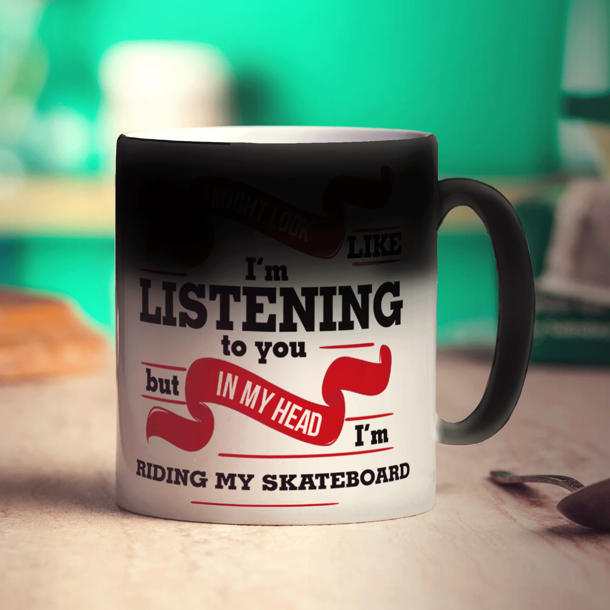 I Might Look Like I'm Listening But In My Head I'm Riding My Skateboard Mug - Image 6