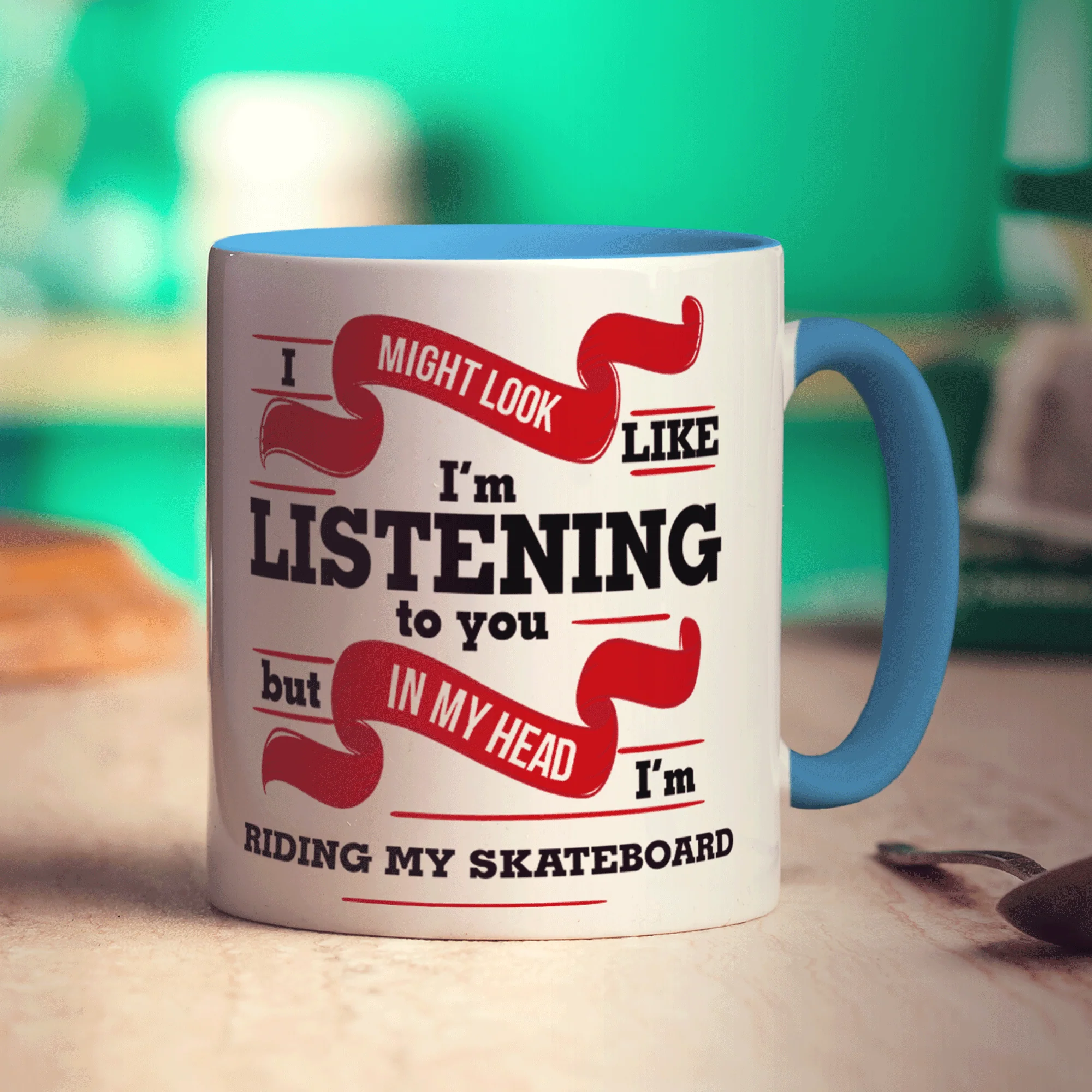 I Might Look Like I'm Listening But In My Head I'm Riding My Skateboard Mug - Image 8