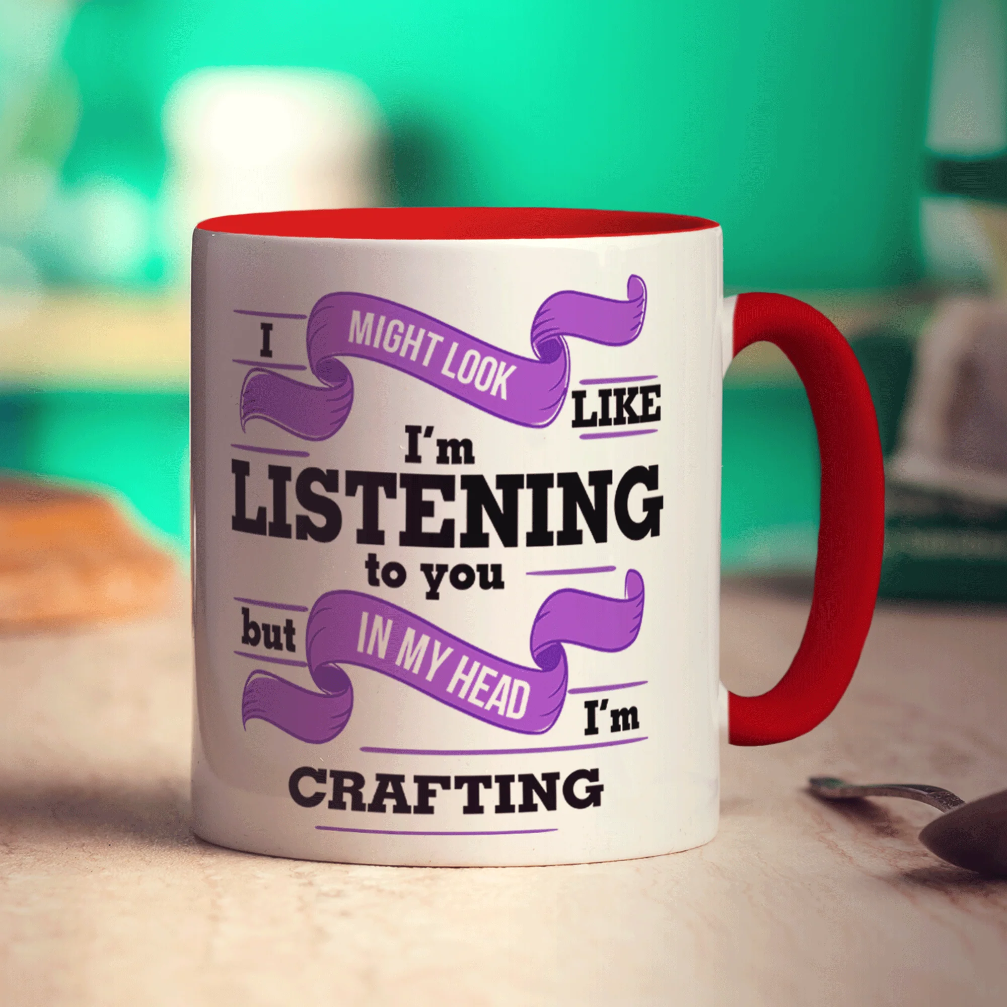 I Might Look Like I'm Listening to you But In My Head I'm Crafting Mug - Image 11