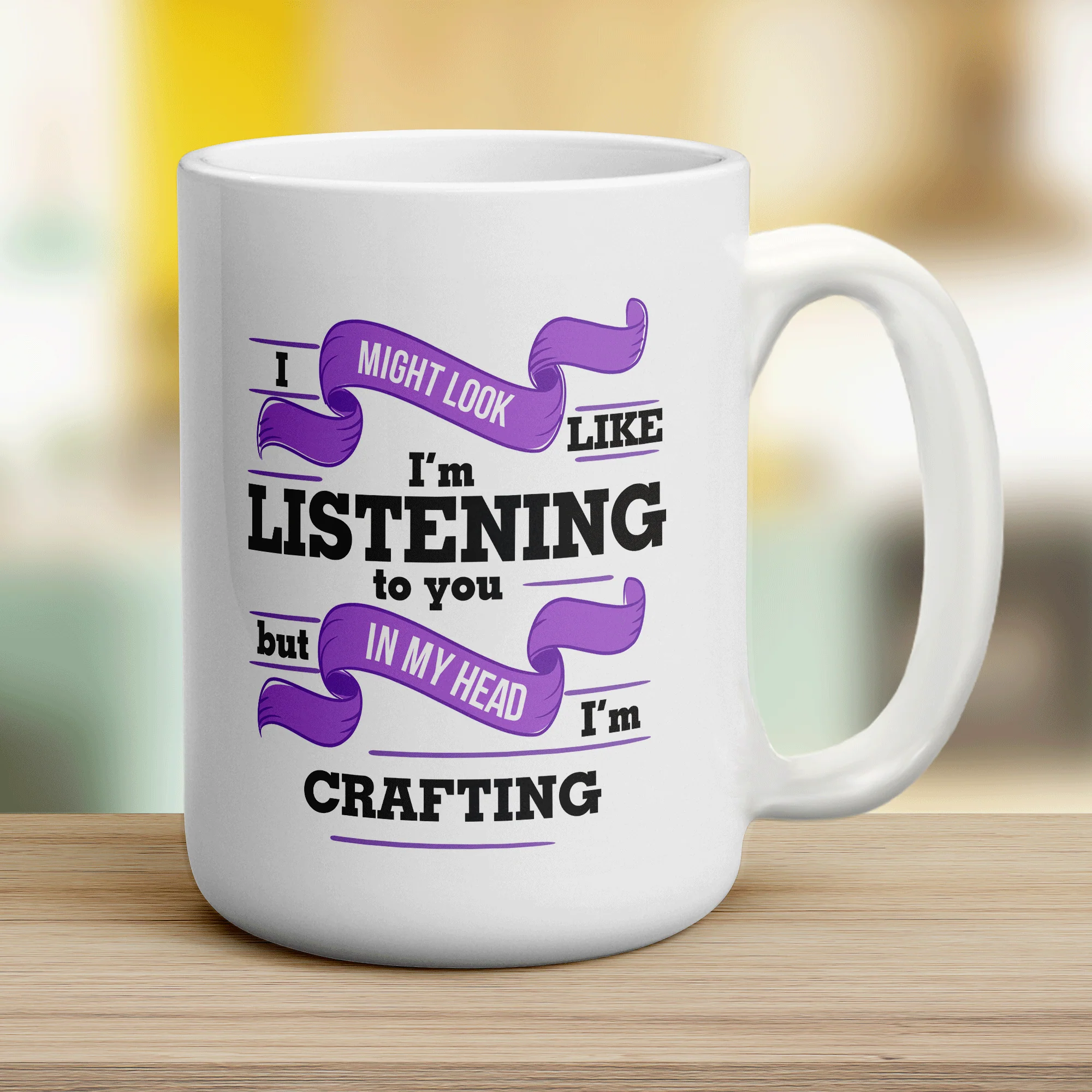 I Might Look Like I'm Listening to you But In My Head I'm Crafting Mug - Image 12