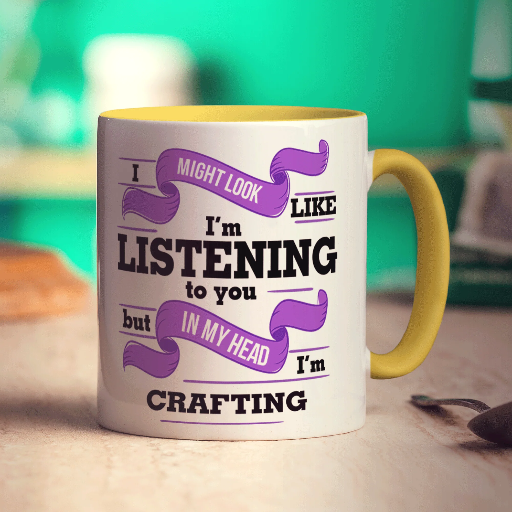 I Might Look Like I'm Listening to you But In My Head I'm Crafting Mug - Image 5