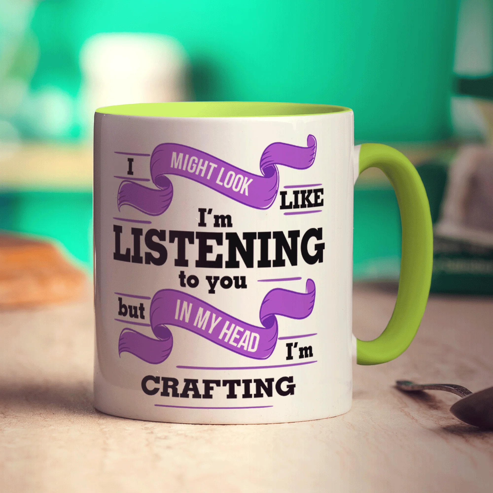 I Might Look Like I'm Listening to you But In My Head I'm Crafting Mug - Image 7