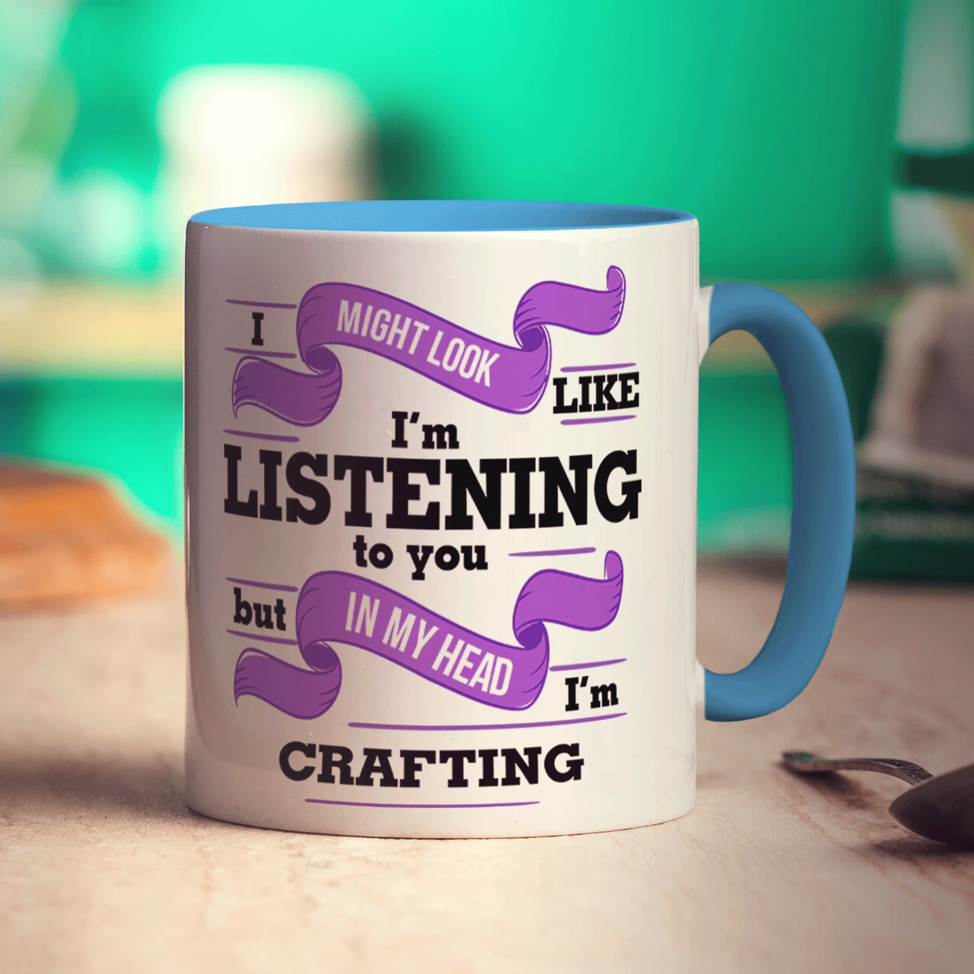I Might Look Like I'm Listening to you But In My Head I'm Crafting Mug - Image 8
