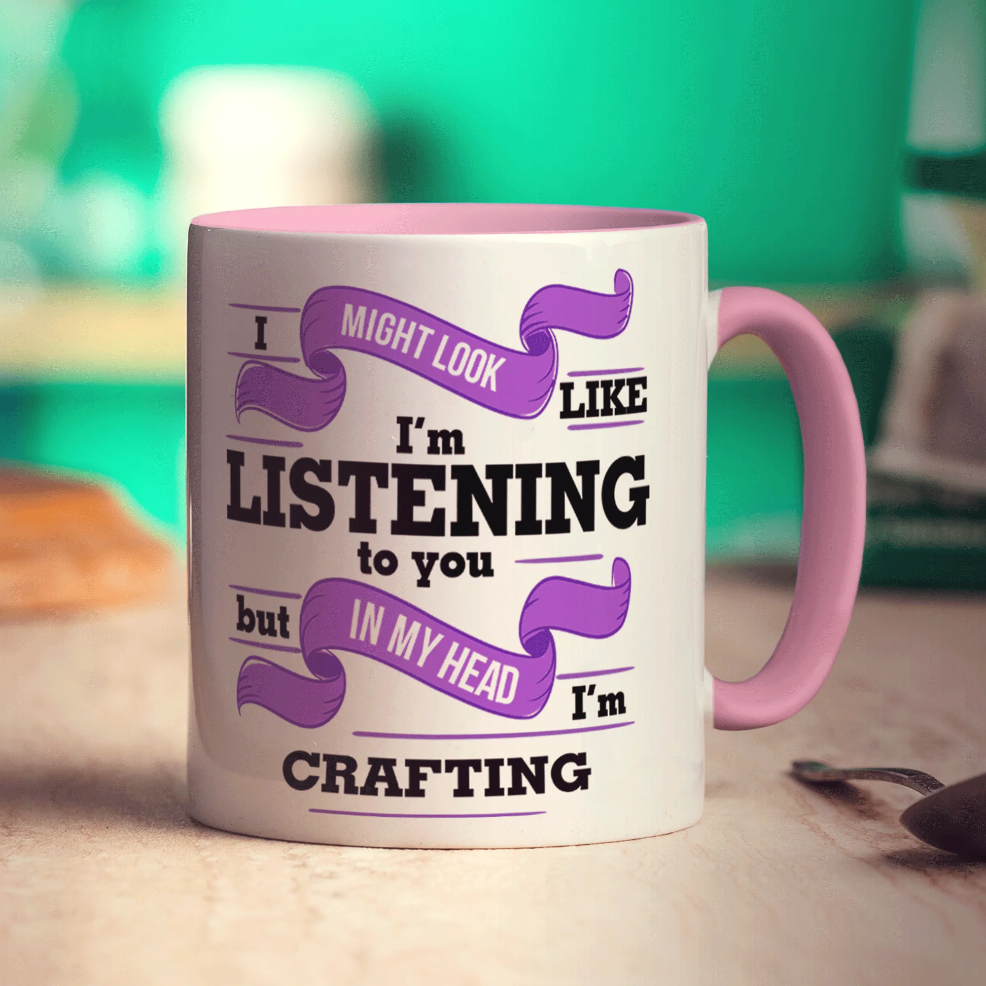 I Might Look Like I'm Listening to you But In My Head I'm Crafting Mug - Image 9