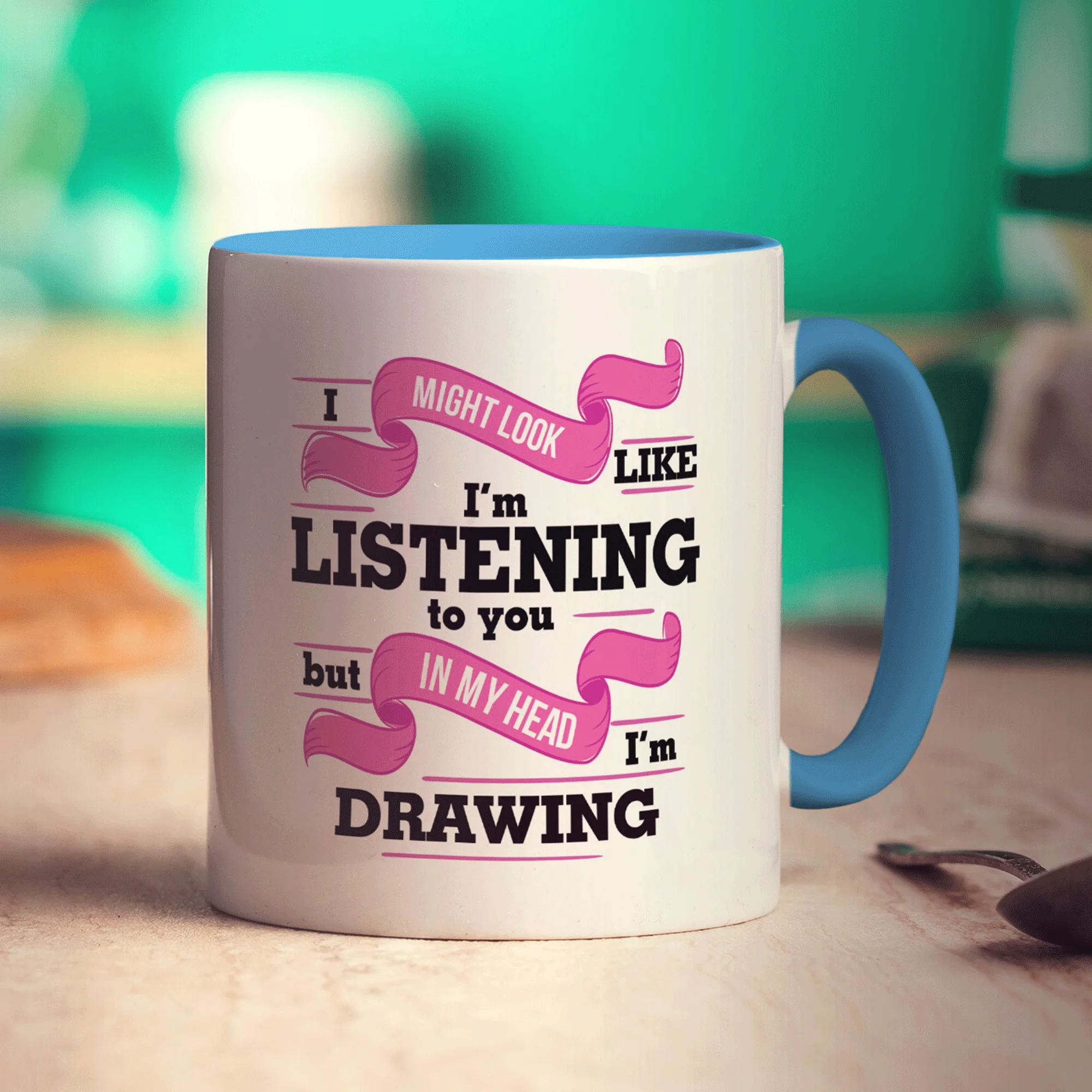 I Might Look Like I'm Listening to you But In My Head I'm Drawing Mug - Image 10