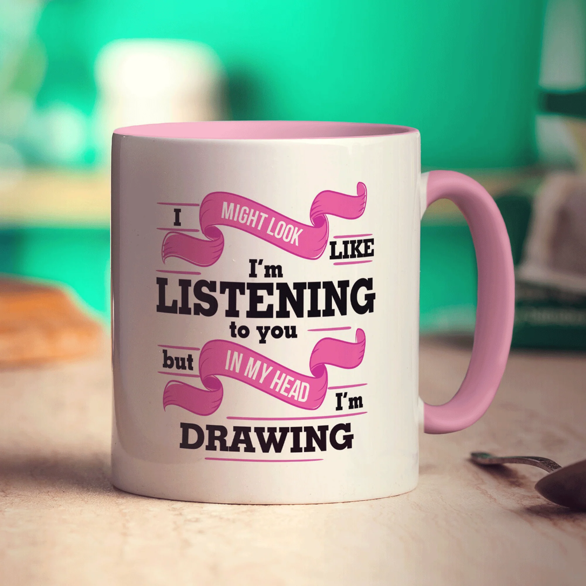 I Might Look Like I'm Listening to you But In My Head I'm Drawing Mug - Image 11