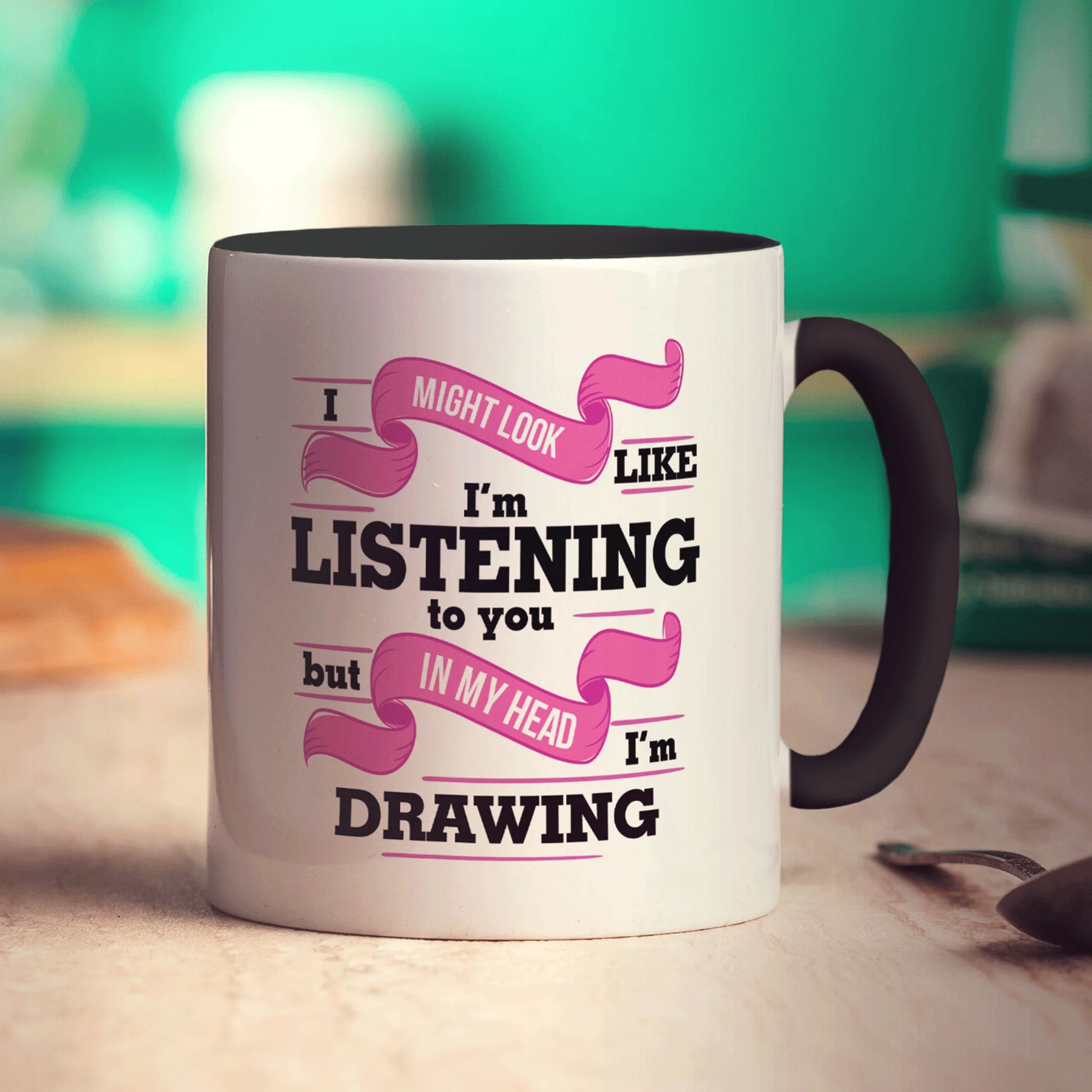 I Might Look Like I'm Listening to you But In My Head I'm Drawing Mug - Image 12