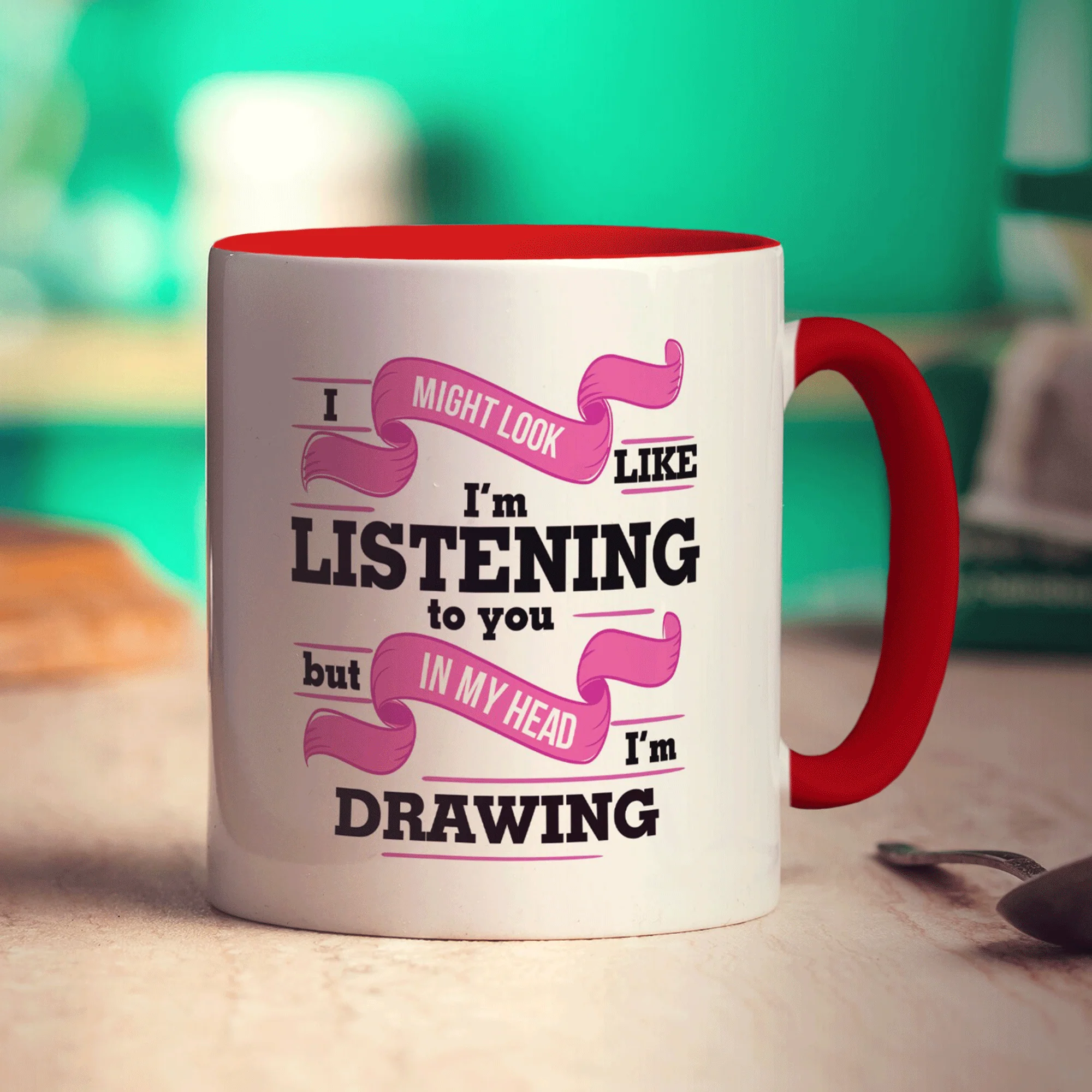 I Might Look Like I'm Listening to you But In My Head I'm Drawing Mug - Image 13