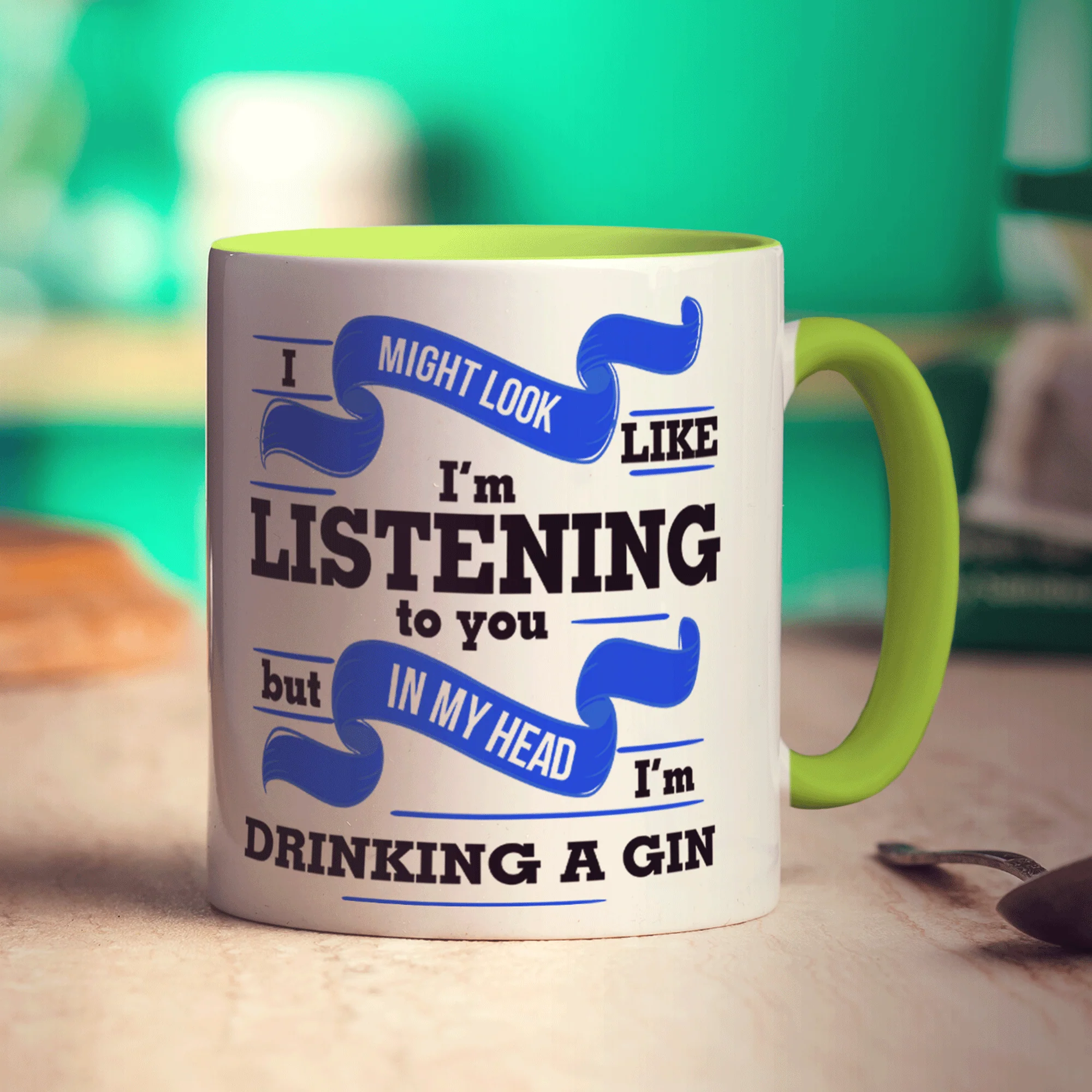 I Might Look Like I'm Listening to you But In My Head I'm Drinking Gin Mug - Image 7