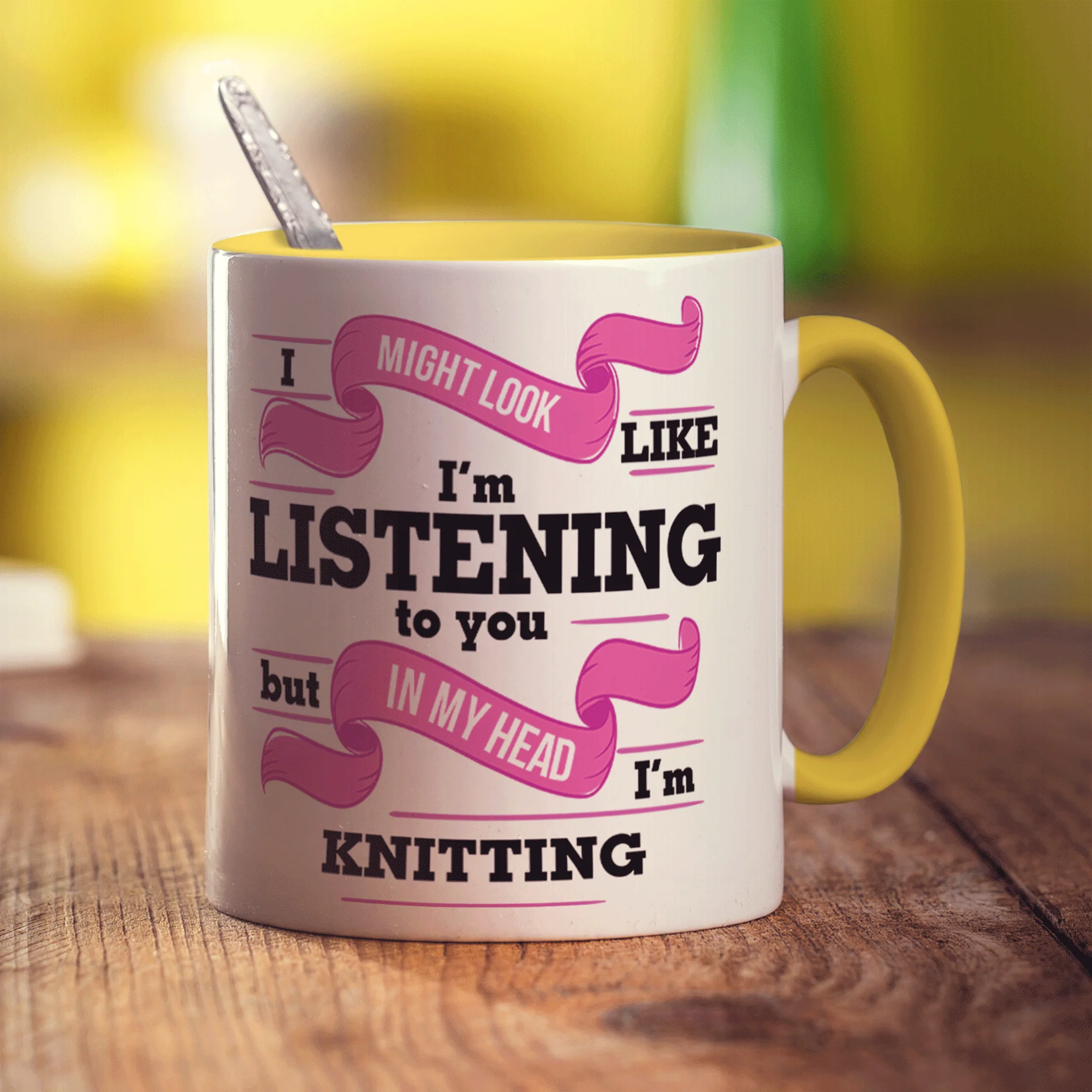 I Might Look Like I'm Listening to you But In My Head I'm Knitting Mug - Image 5