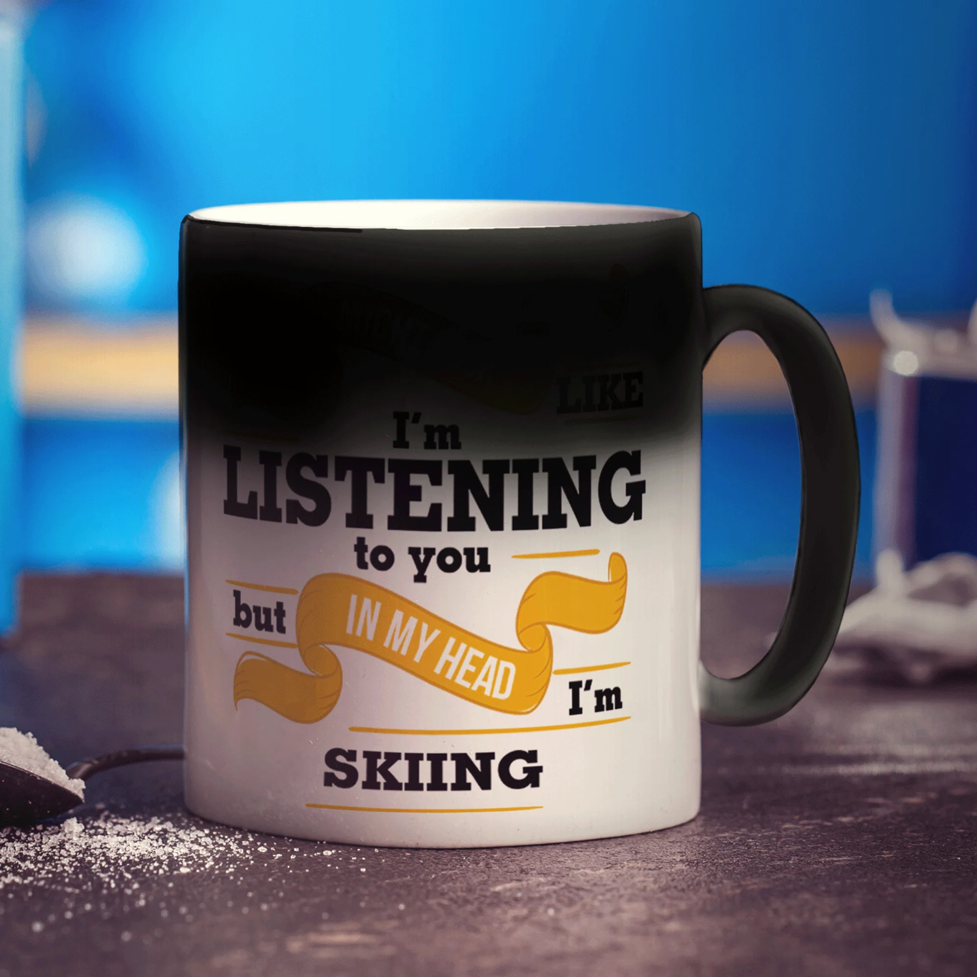 I Might Look Like I'm Listening to you But In My Head I'm Skiing Mug - Image 6
