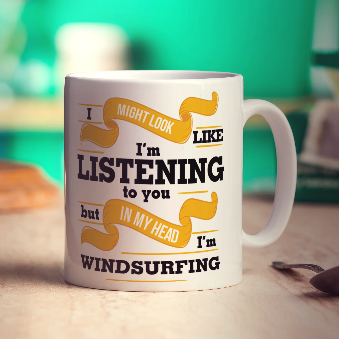 I Might Look Like I'm Listening to you But In My Head I'm Windsurfing Mug - Image 3