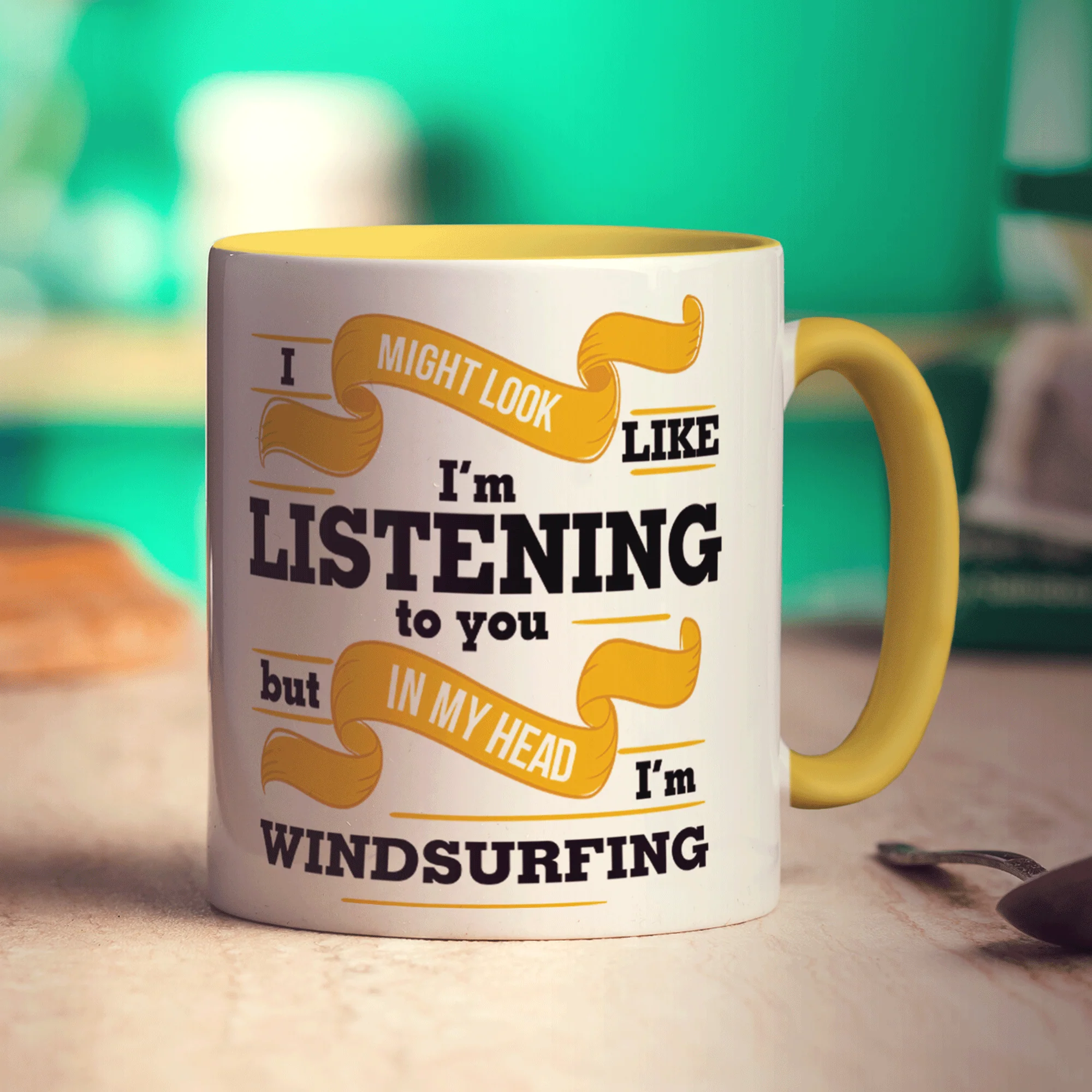I Might Look Like I'm Listening to you But In My Head I'm Windsurfing Mug - Image 5