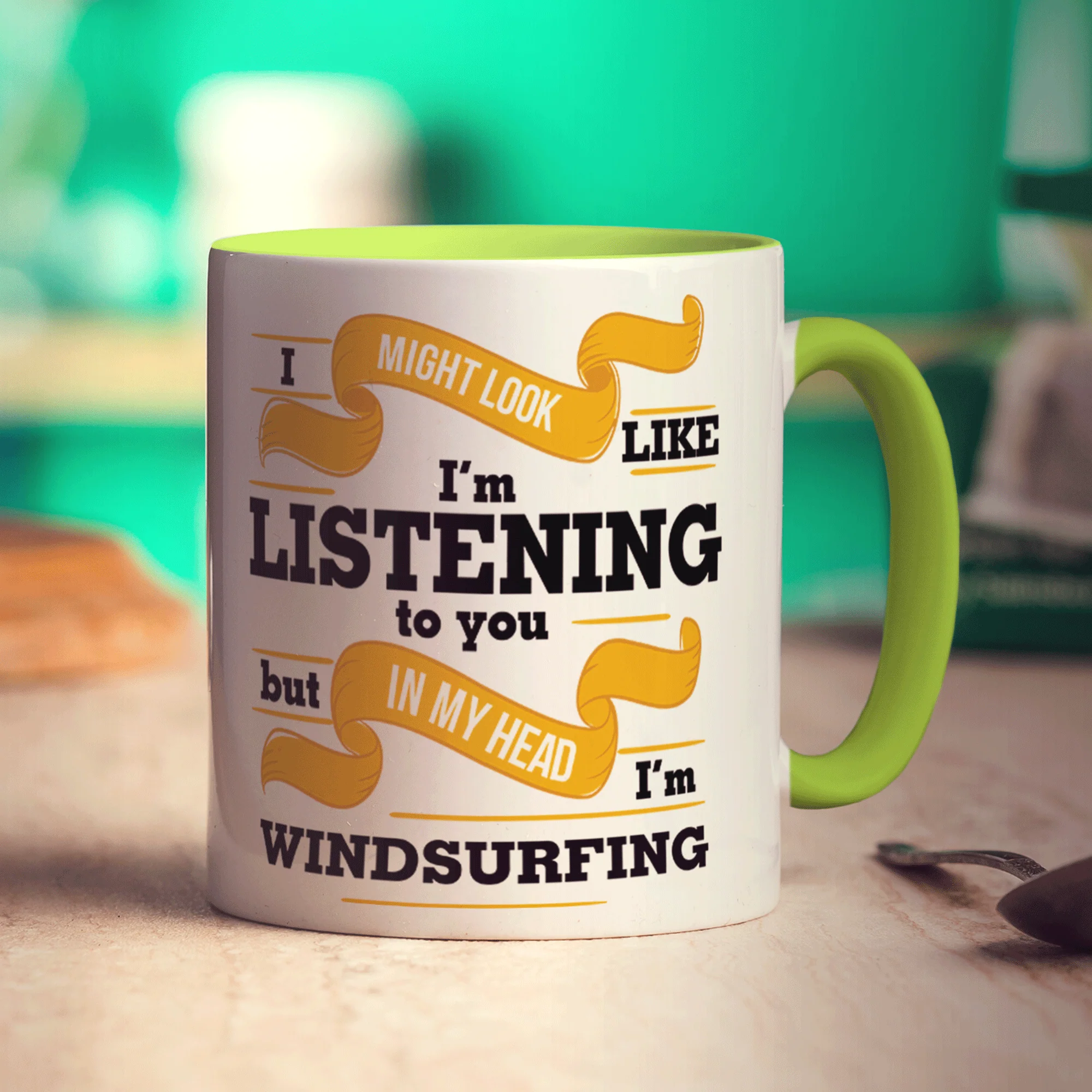 I Might Look Like I'm Listening to you But In My Head I'm Windsurfing Mug - Image 7