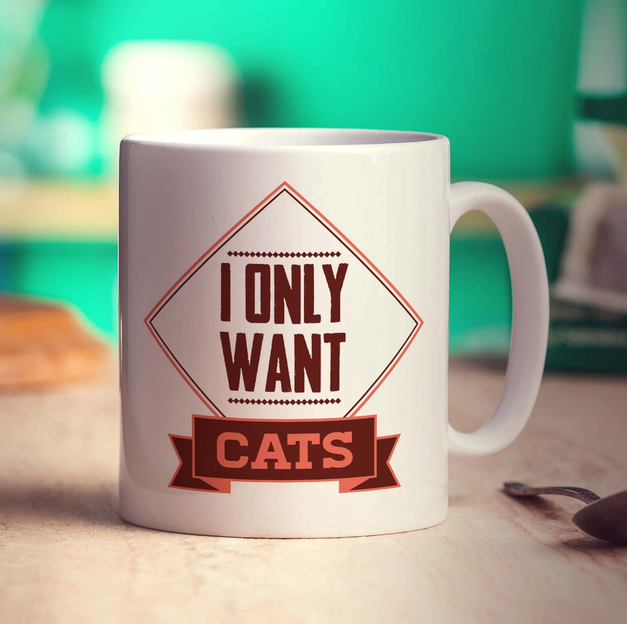 I Only Want Cats Mug - Image 3