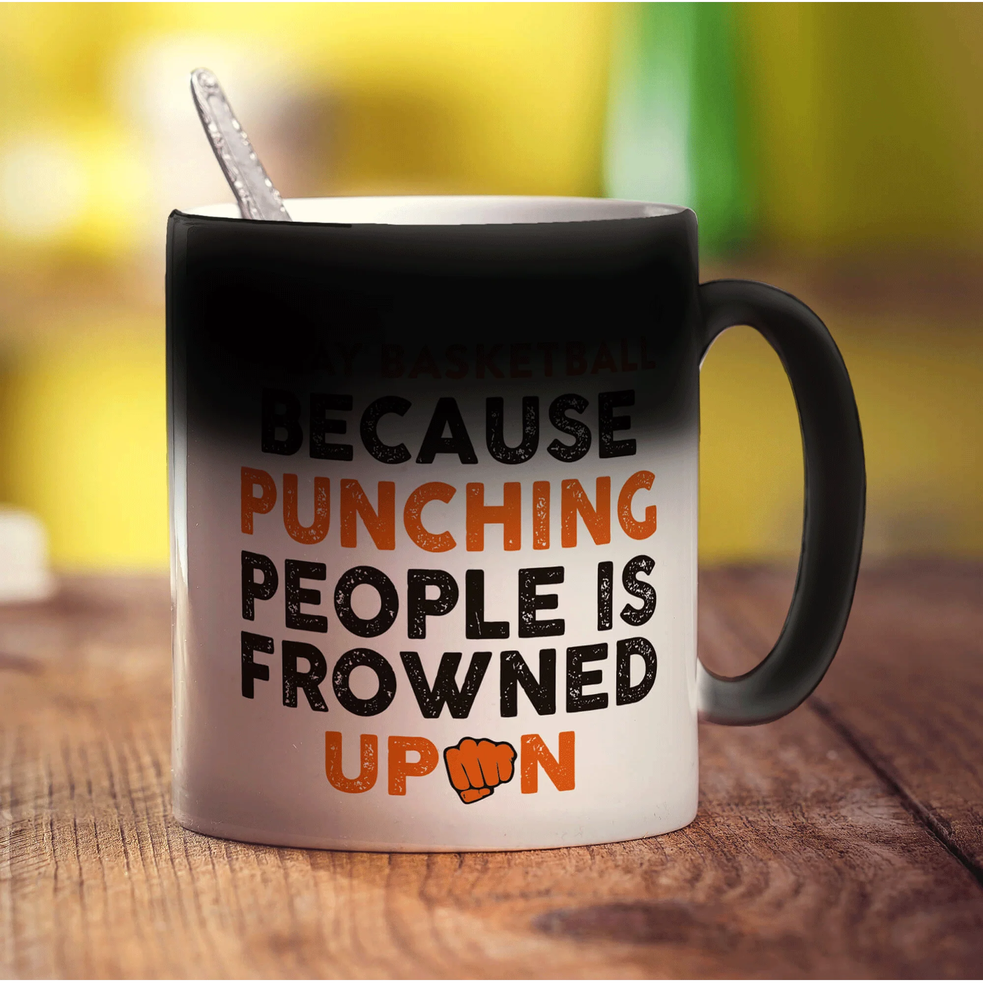 I Play Basketball Because Punching People is Frowned Upon Mug - Image 6