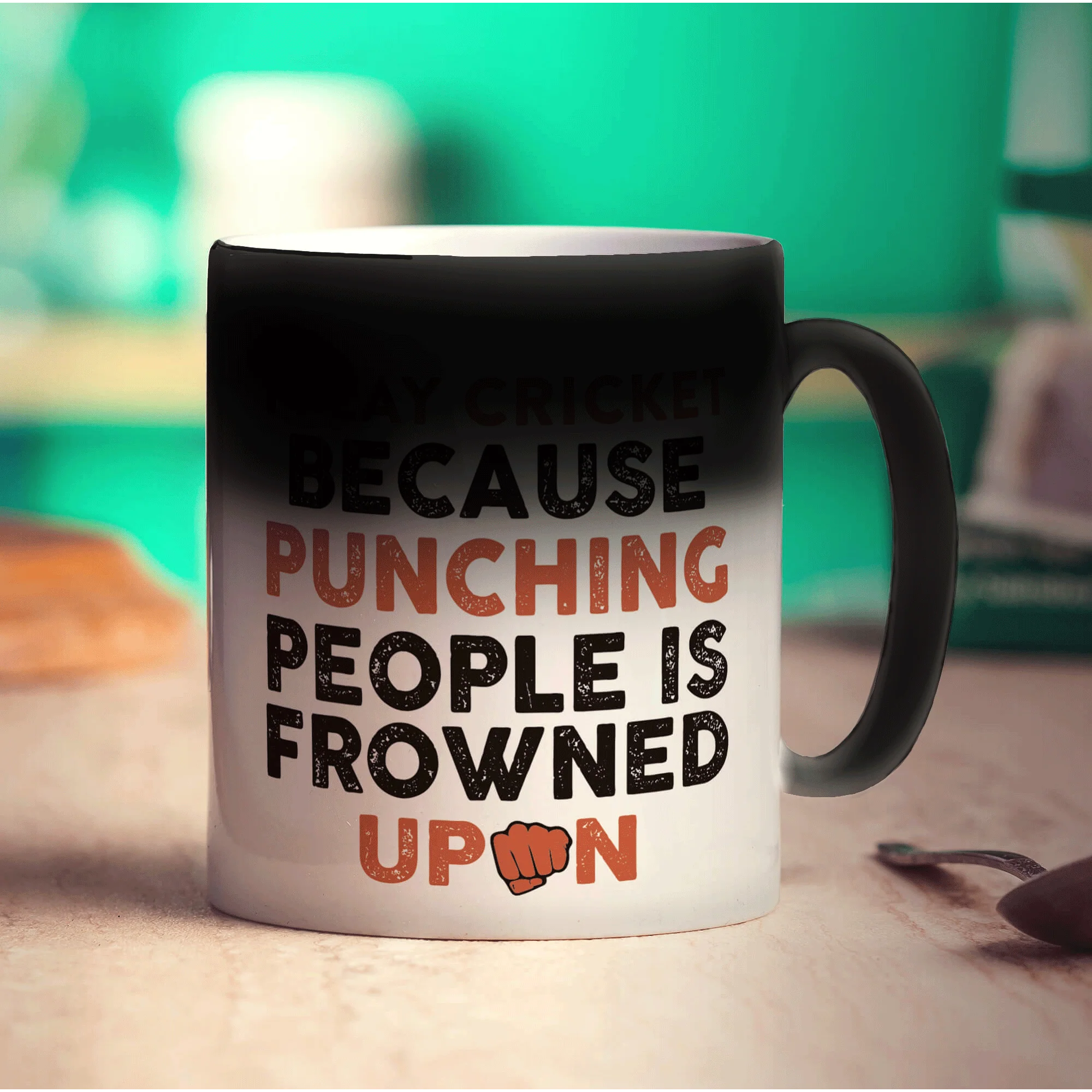 I Play Cricket Because Punching People is Frowned Upon Mug - Image 6