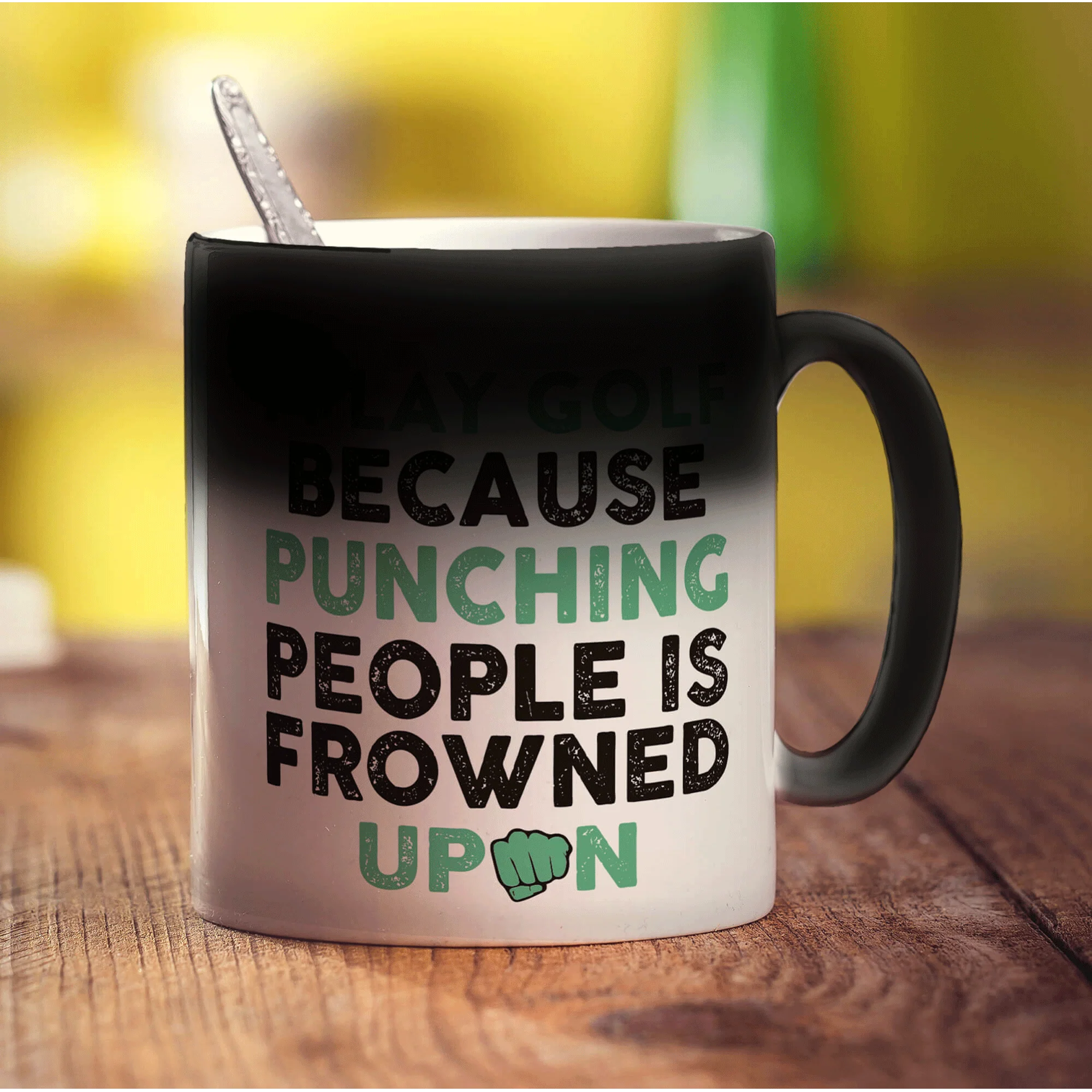 I Play Golf Because Punching People is Frowned Upon Mug - Image 6