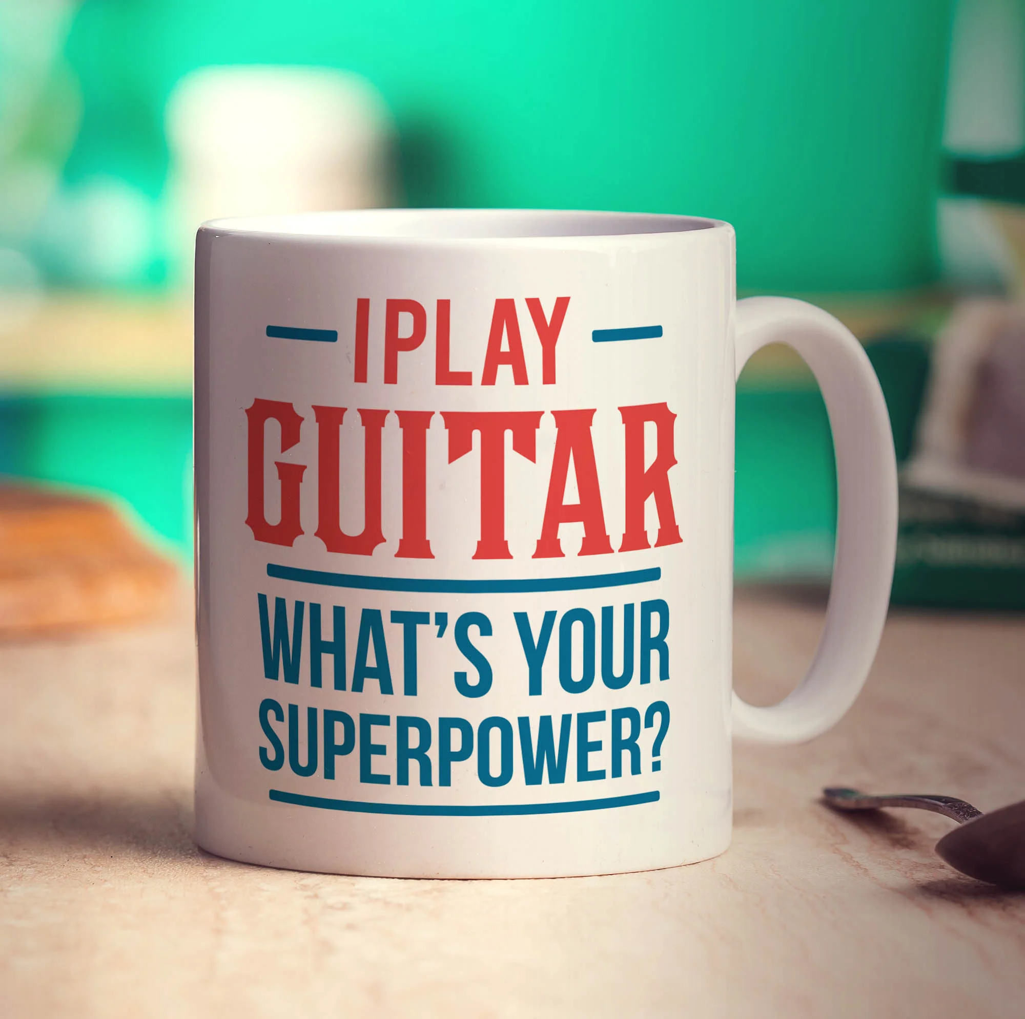 I Play Guitar What's Your Superpower Mug - Image 3
