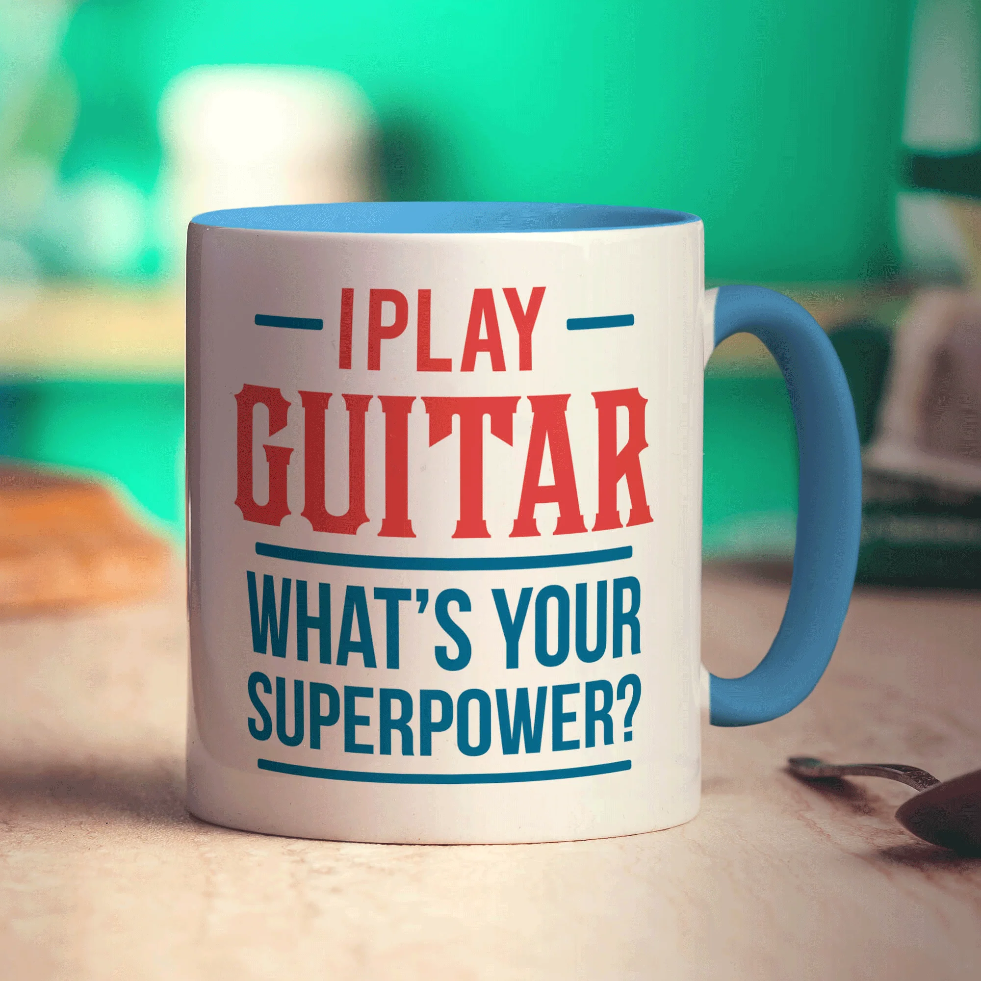 I Play Guitar What's Your Superpower Mug - Image 8