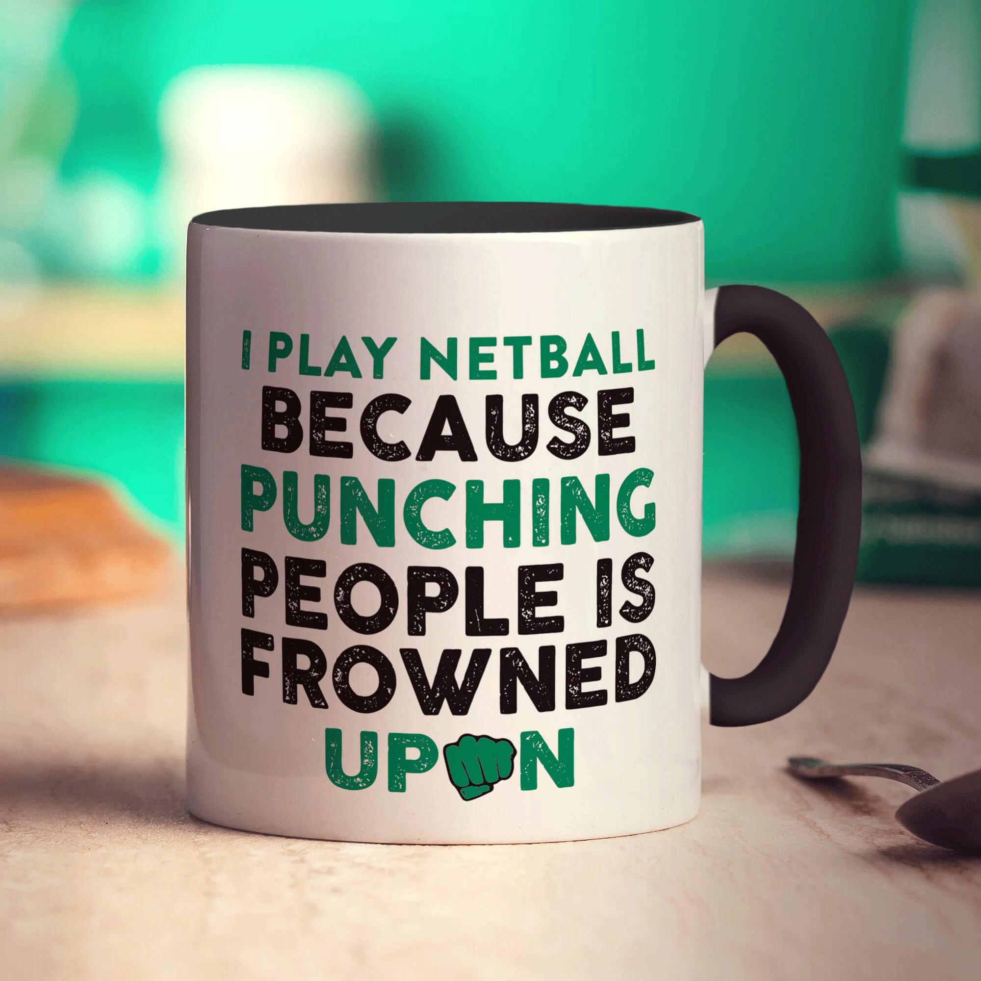 I Play Netball Because Punching People is Frowned Upon Mug - Image 10
