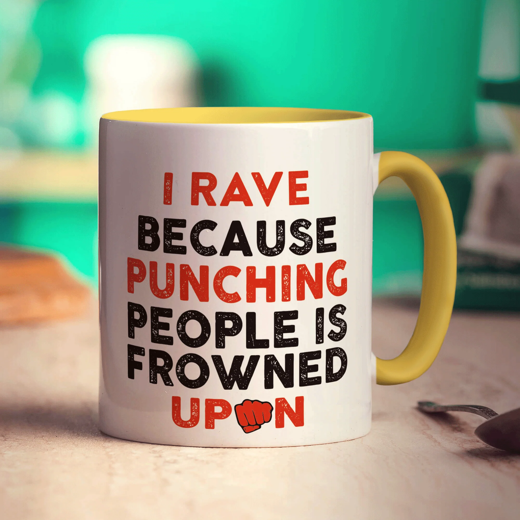 I Rave Because Punching People is Frowned Upon Mug - Image 5