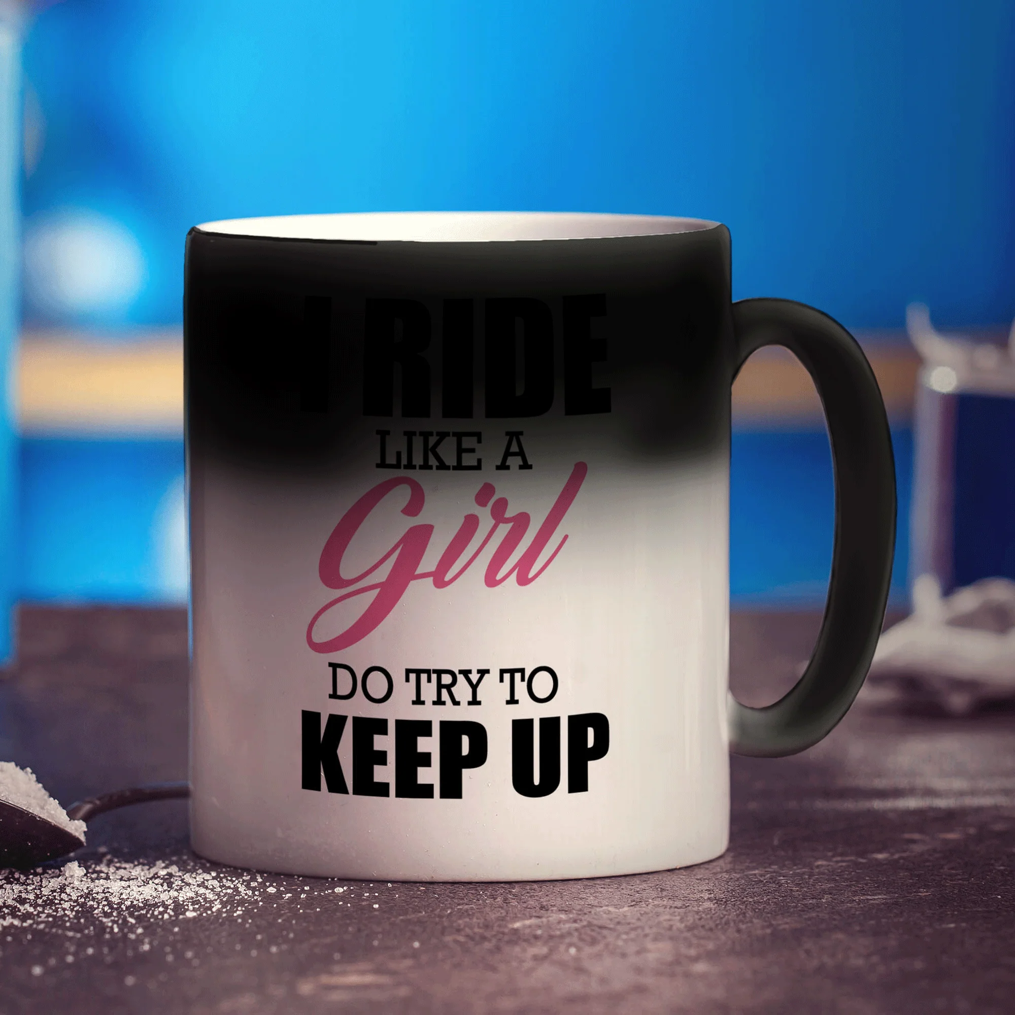 I Ride Like a Girl, Do Try To Keep Up Mug - Image 6