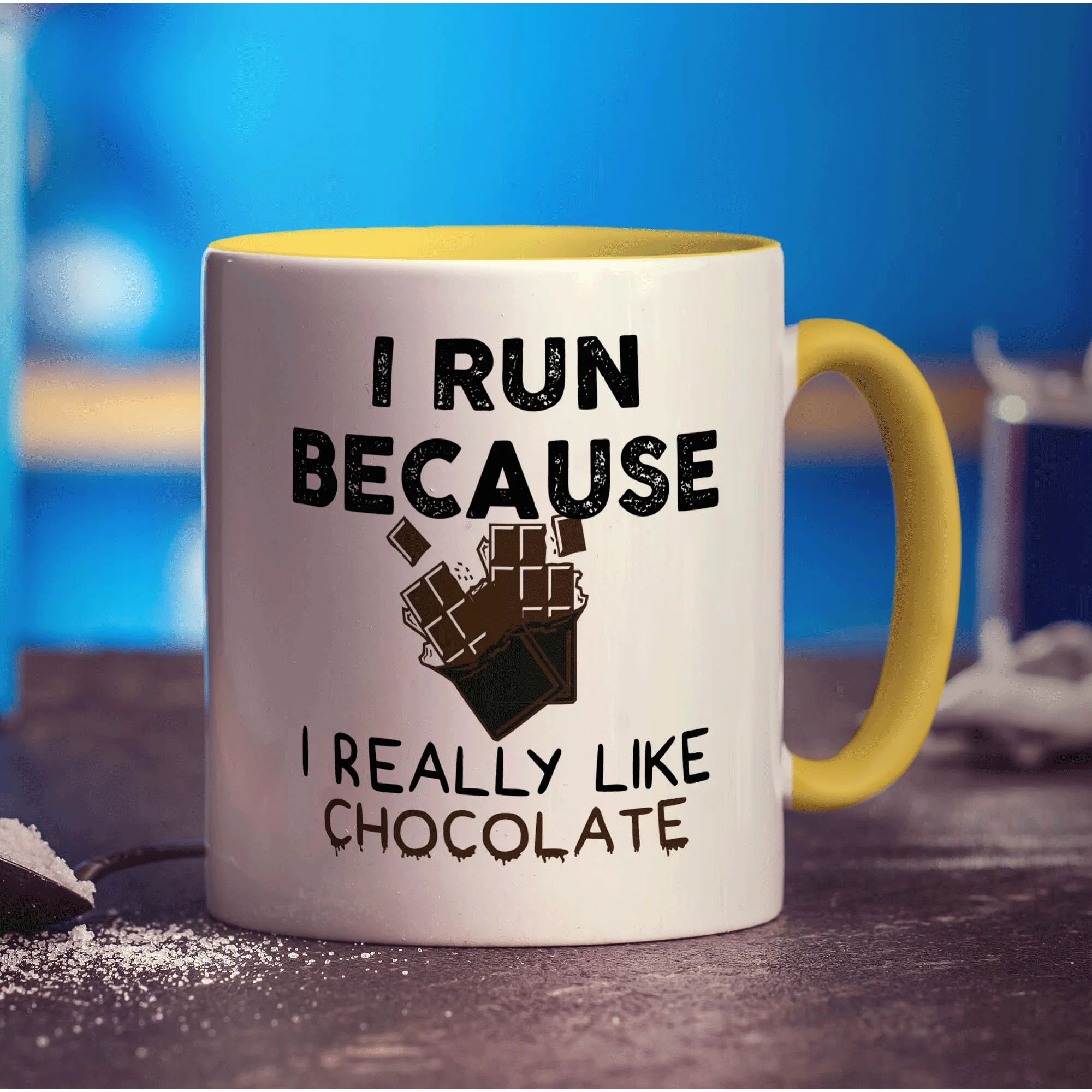 I Run Because I Really Like Chocolate Mug - Image 5
