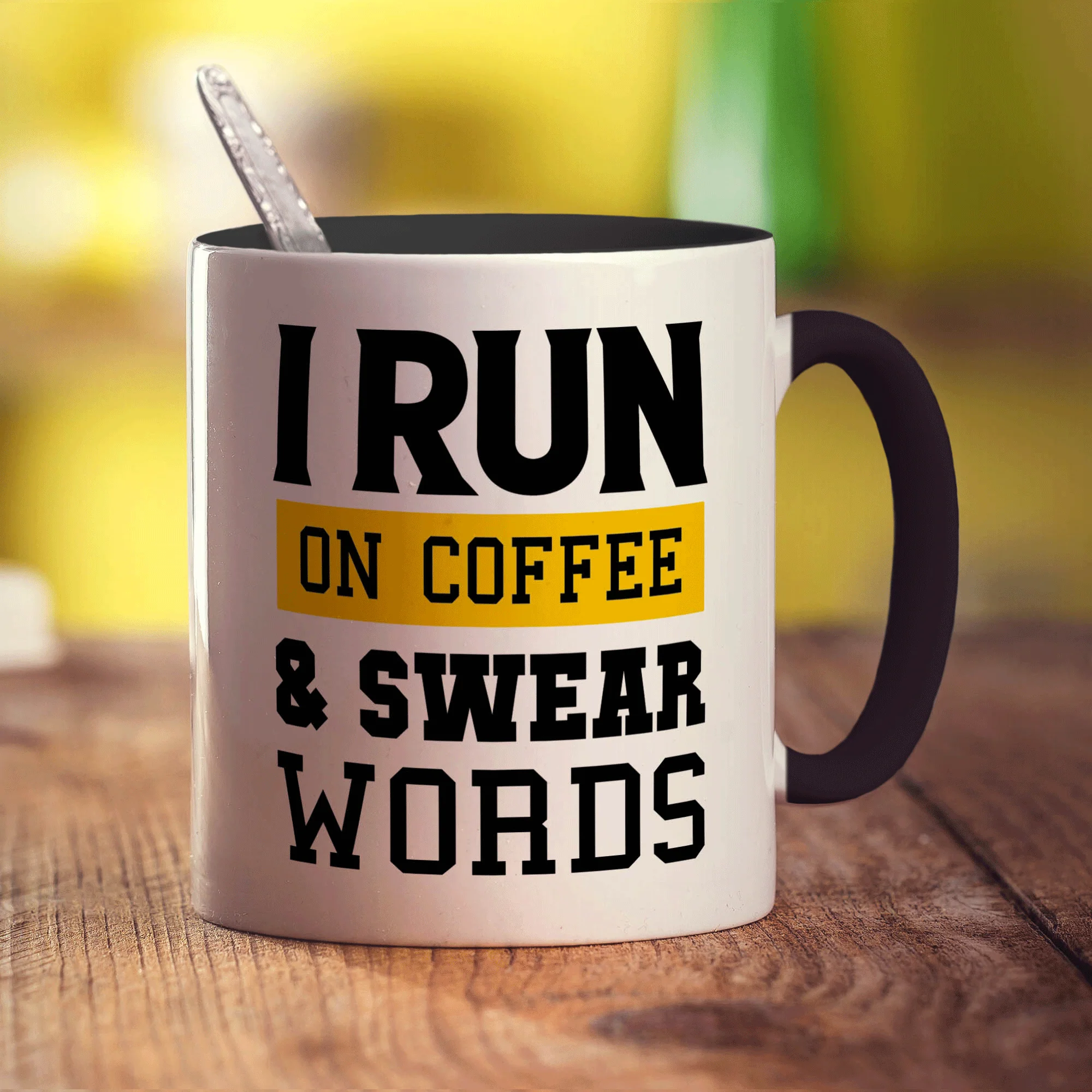 I Run on Coffee & Swear Words Mug - Image 10