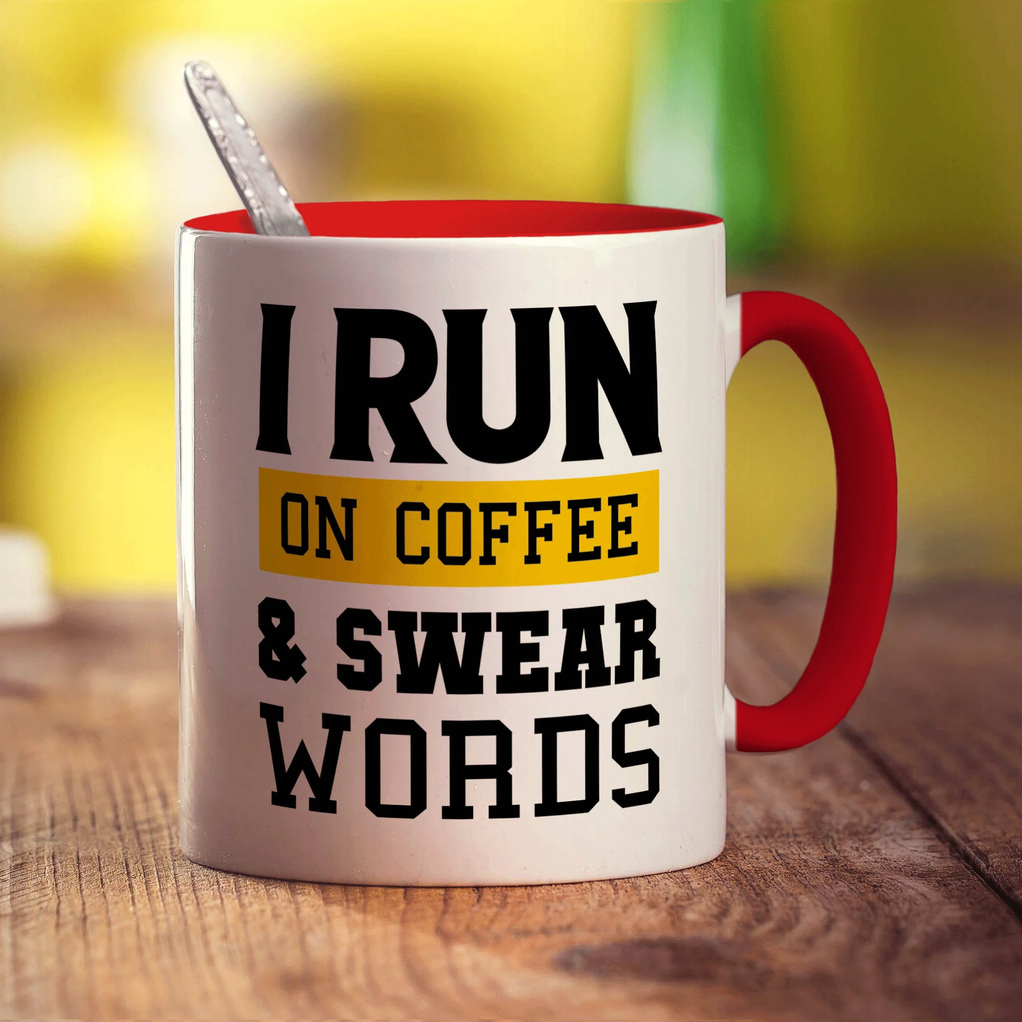 I Run on Coffee & Swear Words Mug - Image 11