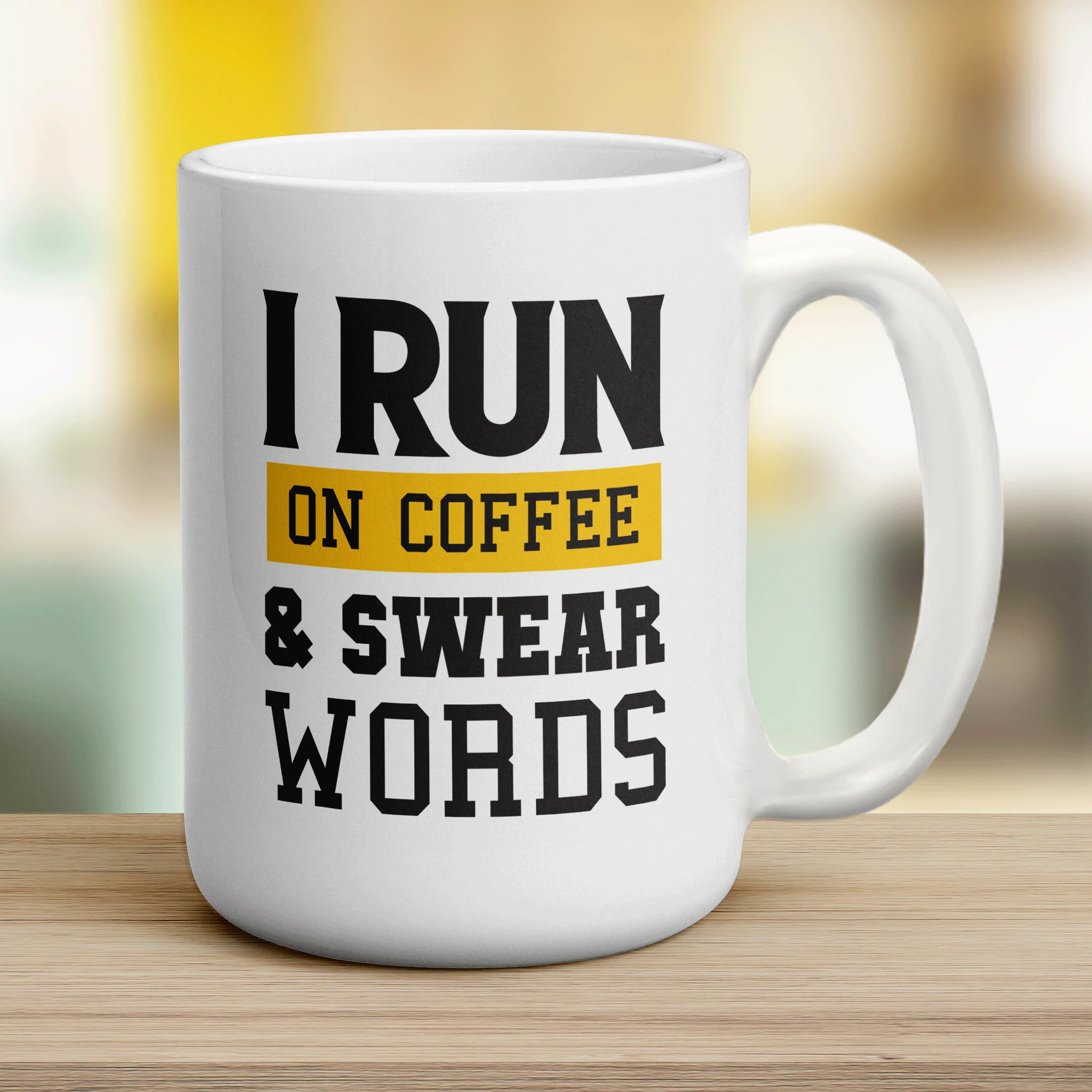 I Run on Coffee & Swear Words Mug - Image 12