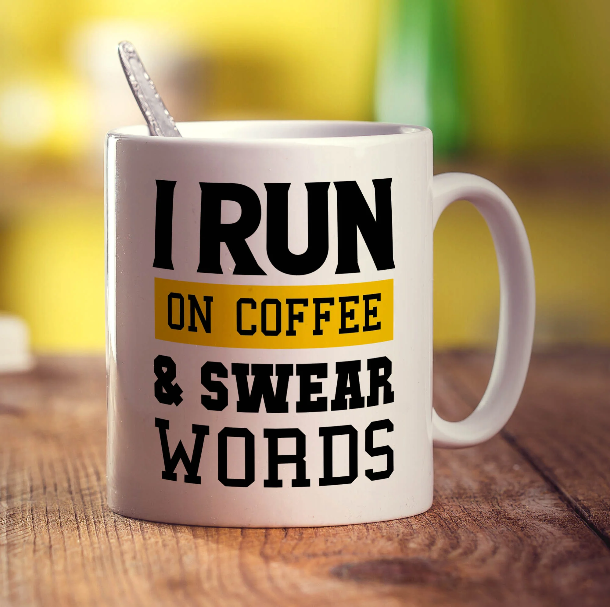 I Run on Coffee & Swear Words Mug - Image 3