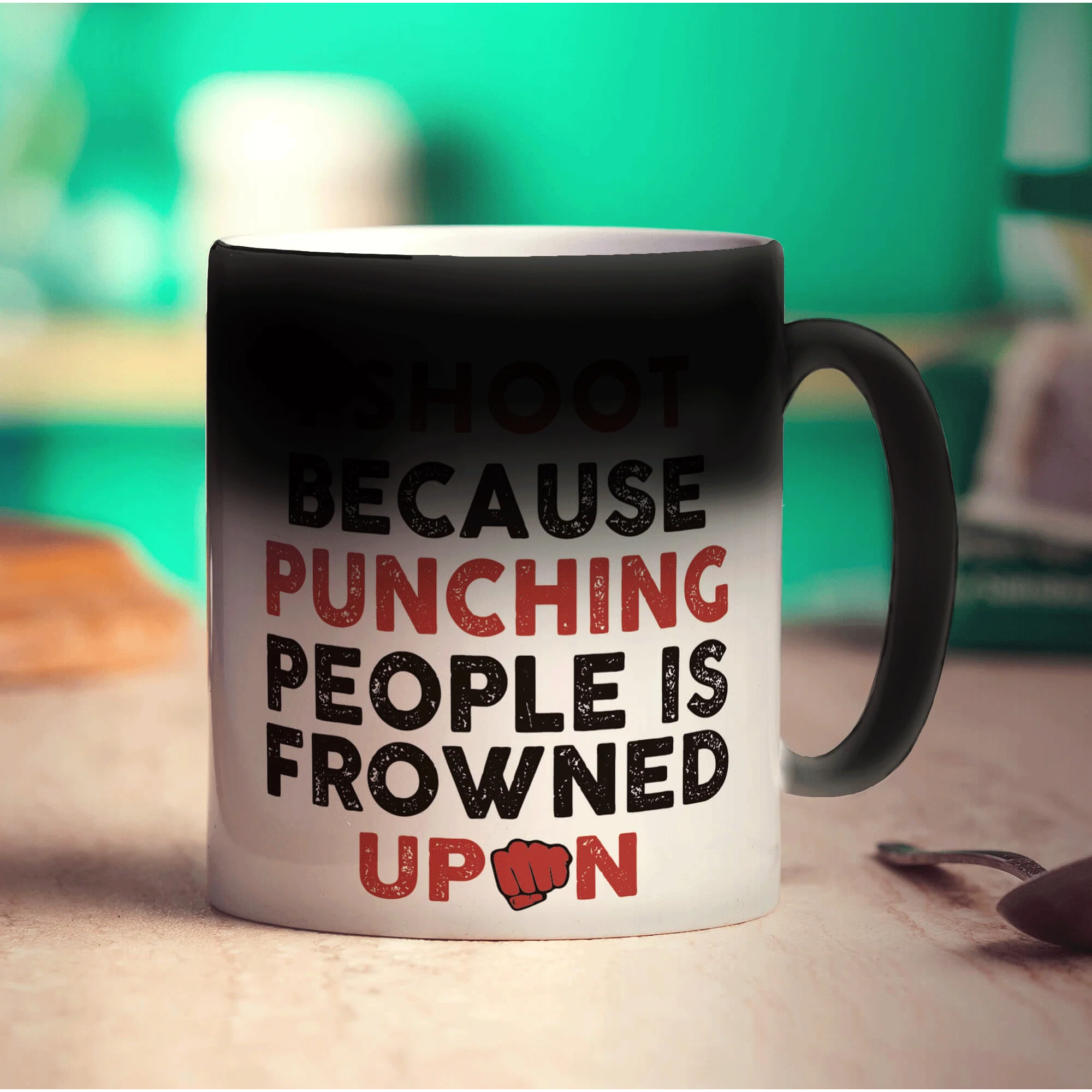 I Shoot Because Punching People is Frowned Upon Mug - Image 6