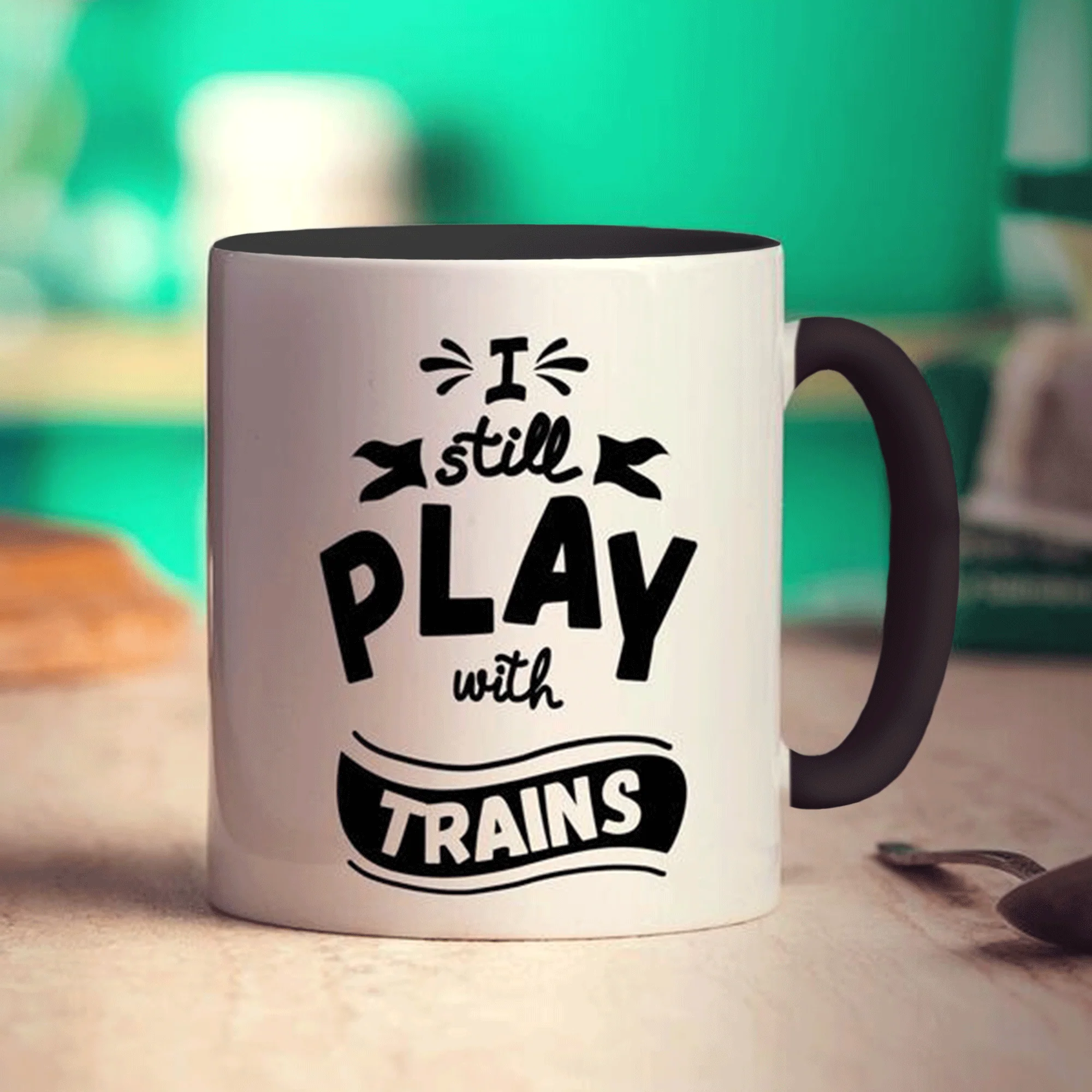 I Still Play with Trains Mug - Image 10