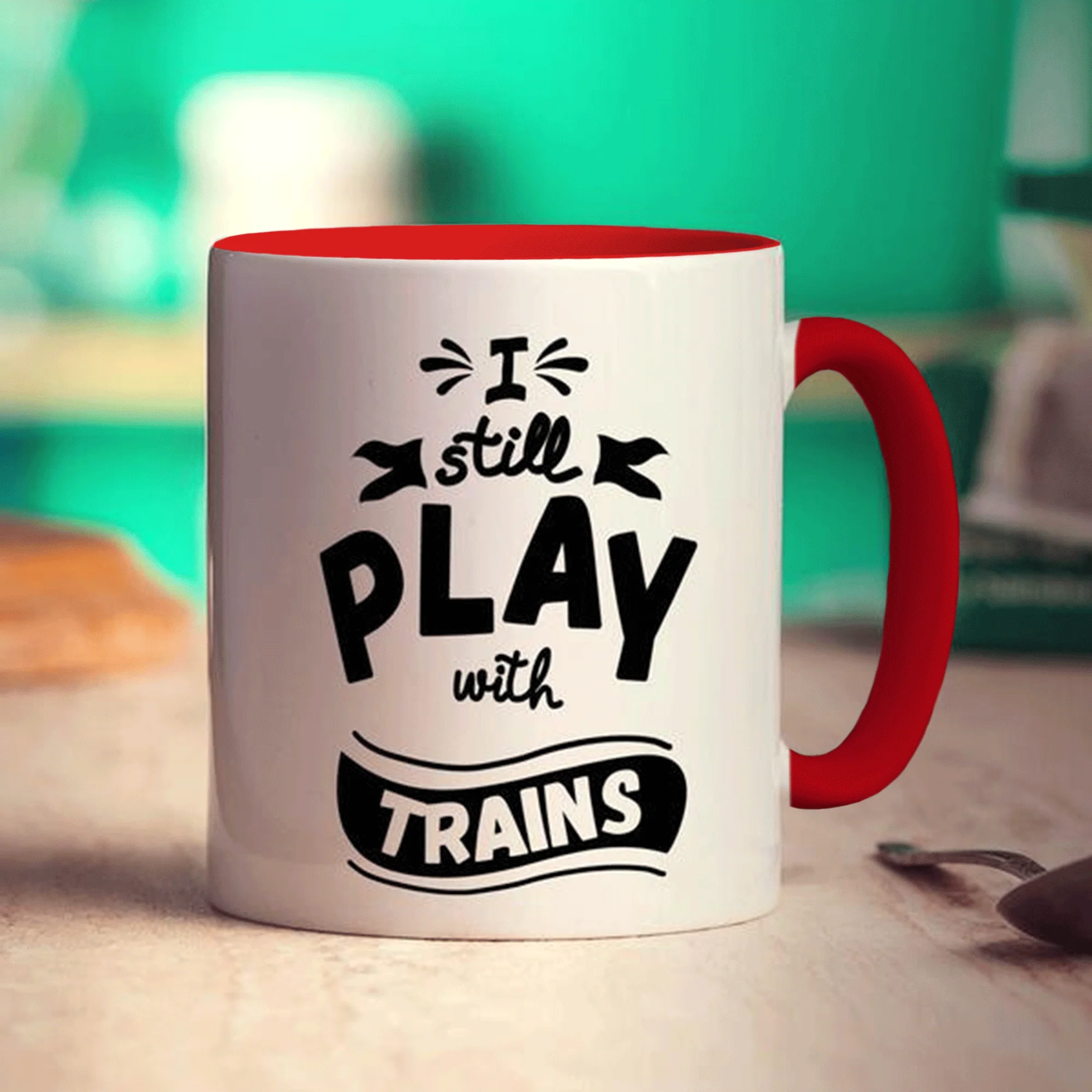 I Still Play with Trains Mug - Image 11