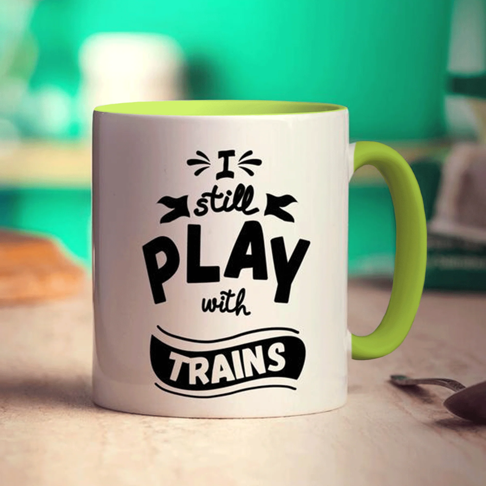 I Still Play with Trains Mug - Image 7